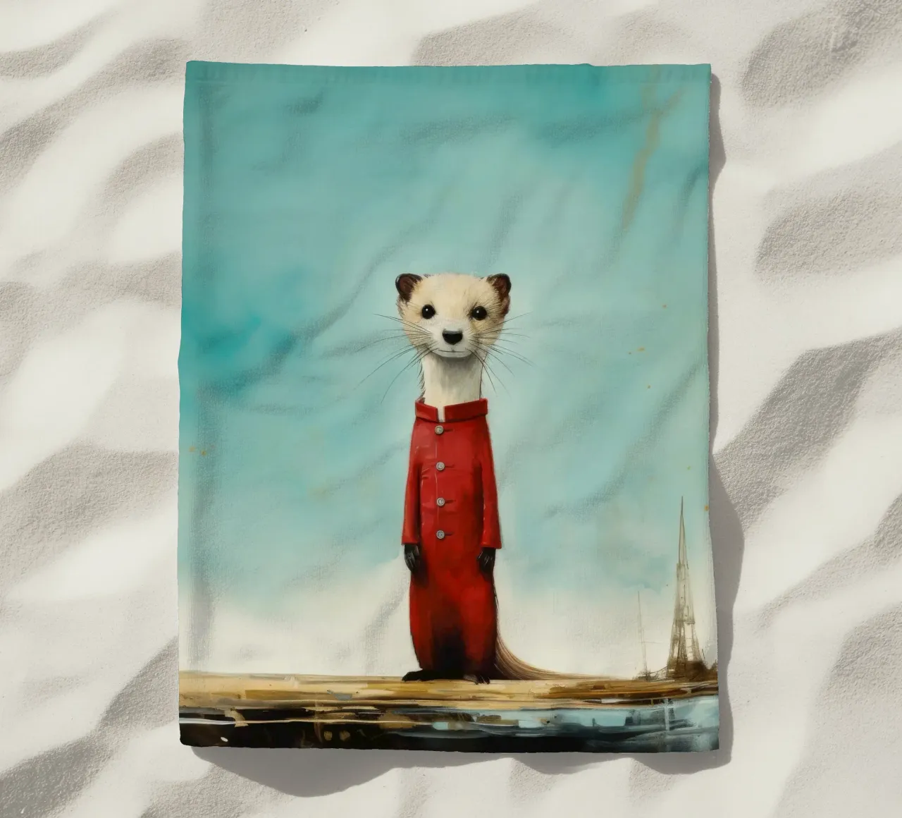 Minimal Stoat 4 telo mare da Minimal Animal Art