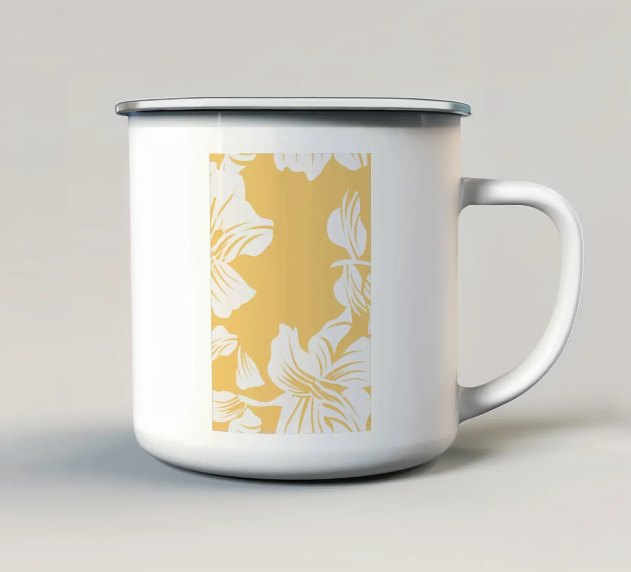Design floreale giallo, Paisley tazza in smalto da pdigitalprints