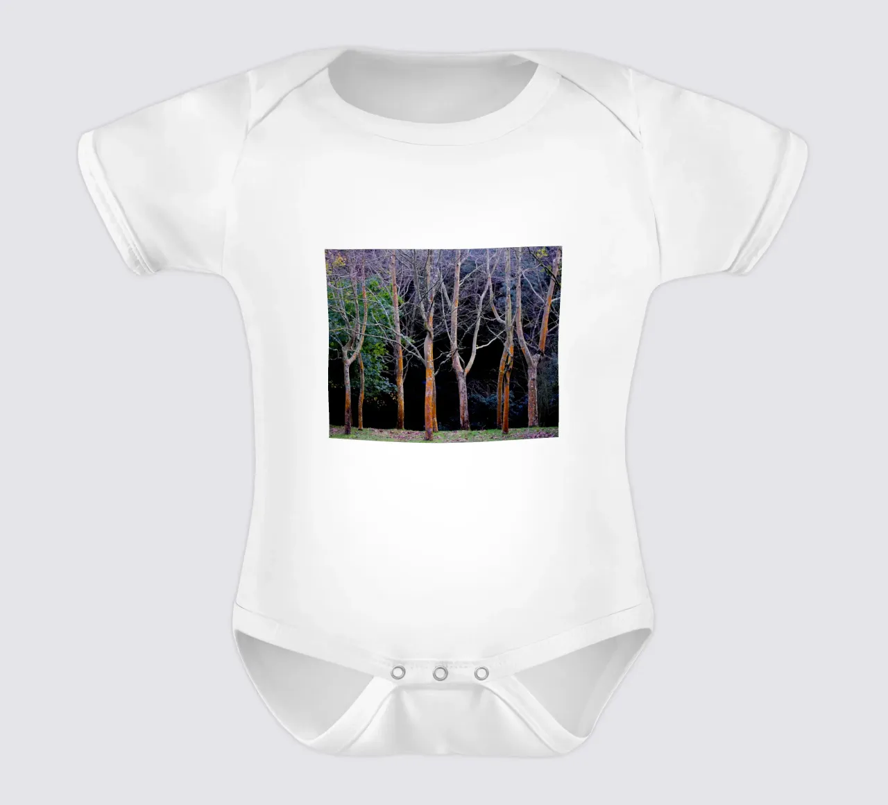 Herbst in den Wäldern Kurzarm Babybody von Teresa André
