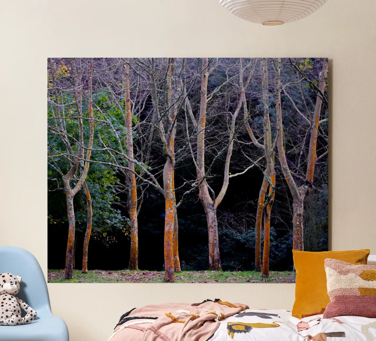 Herbst in den Wäldern Alu-Dibond von Teresa André