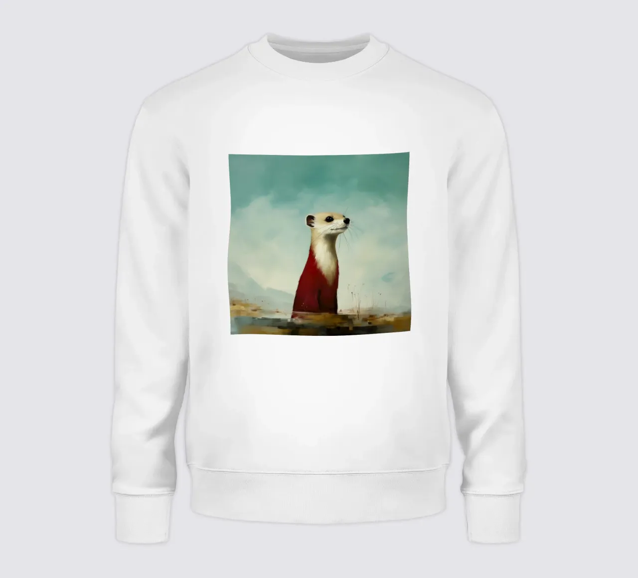 Minimal-Hirsch 1 Sweatshirt von Minimal Animal Art