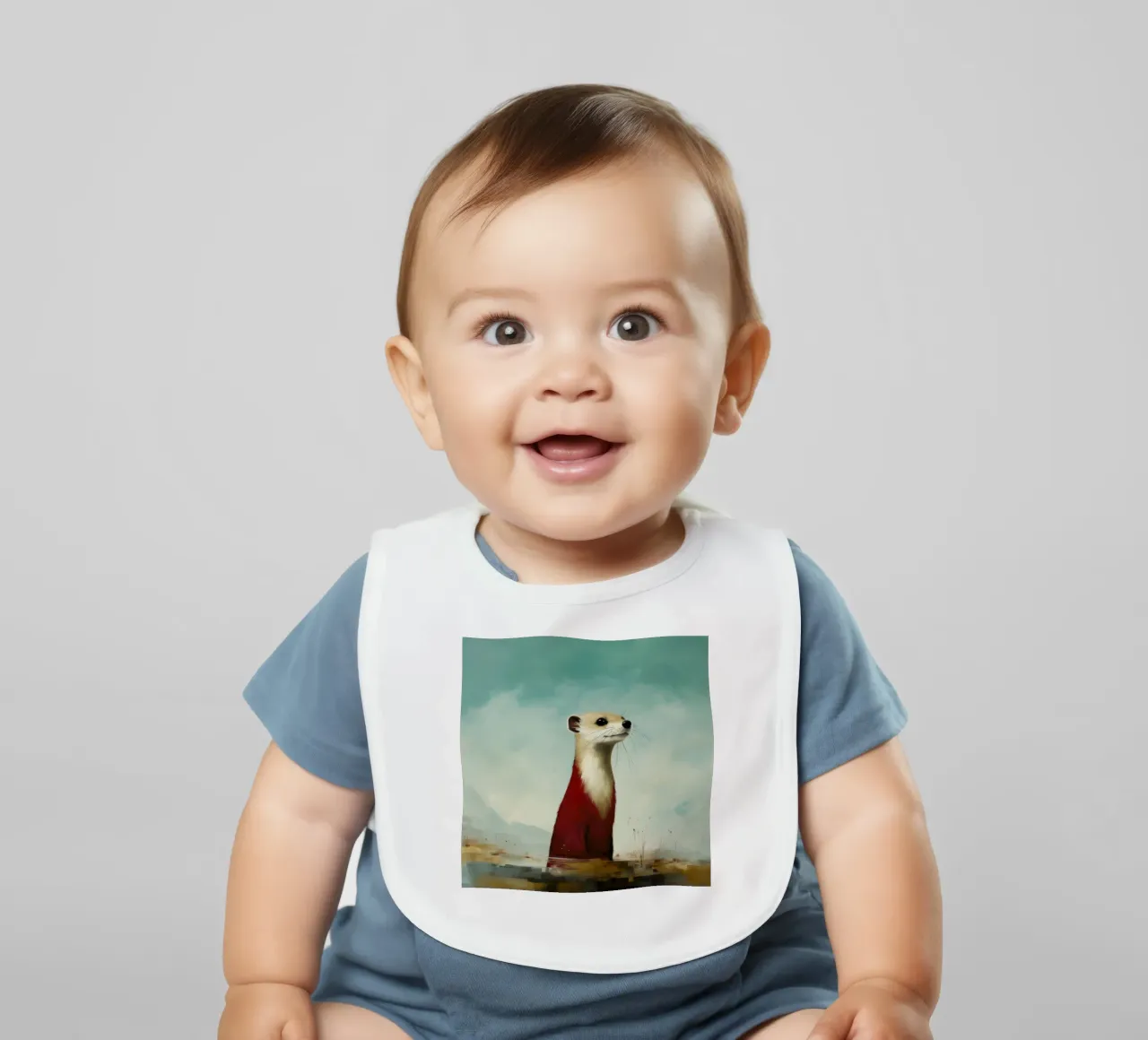 Minimo Stoat 1 bavaglino da Minimal Animal Art