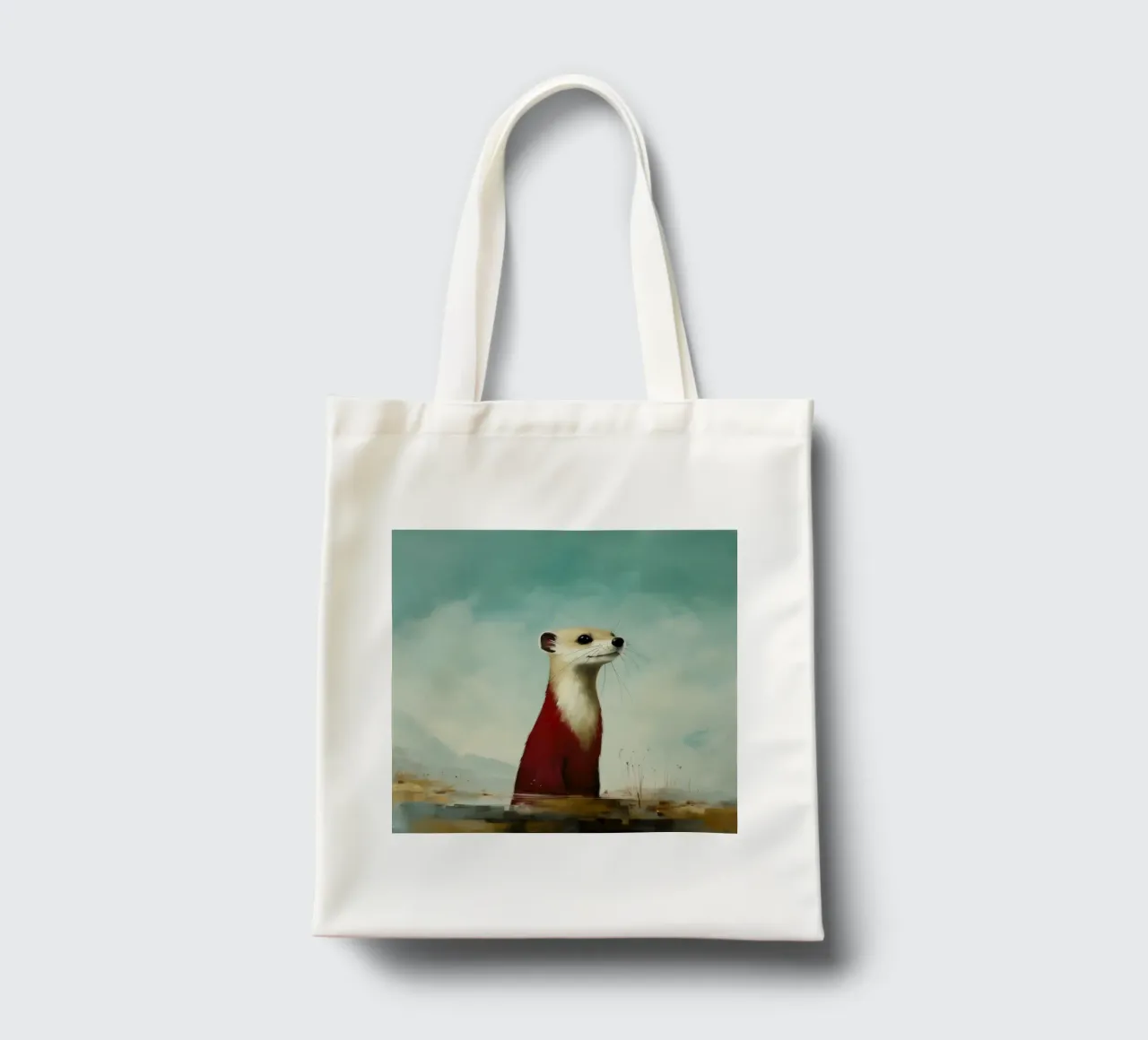 Minimo Stoat 1 borsa in juta da Minimal Animal Art