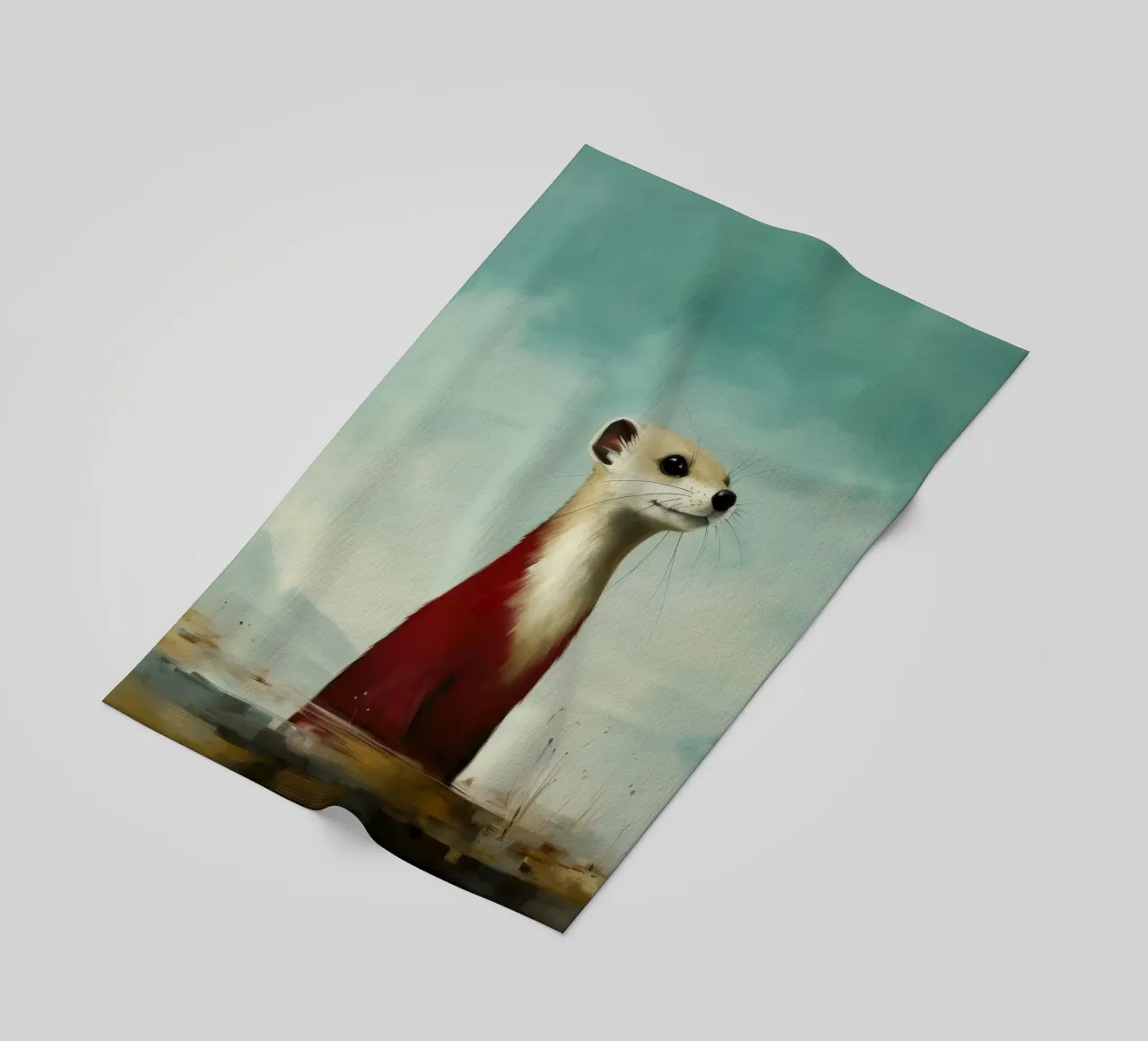 Minimo Stoat 1 telo mare da Minimal Animal Art