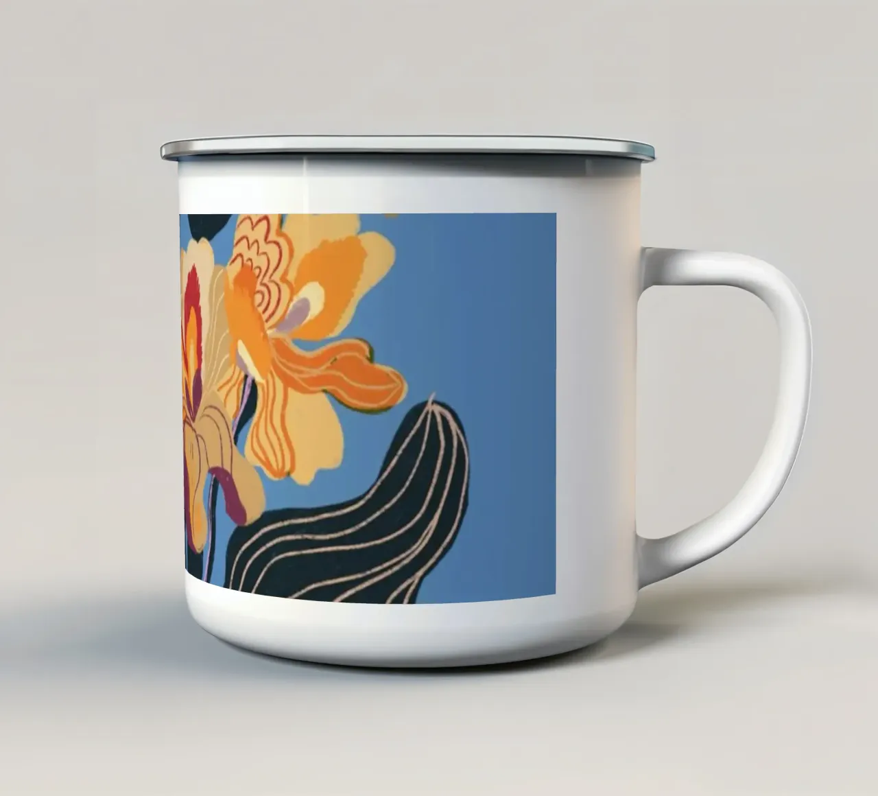 Blue iris tazza in smalto da GigiRosado
