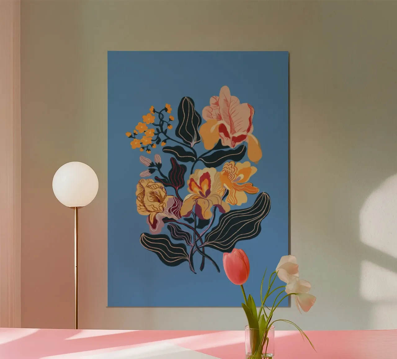 Blue iris poster by GigiRosado