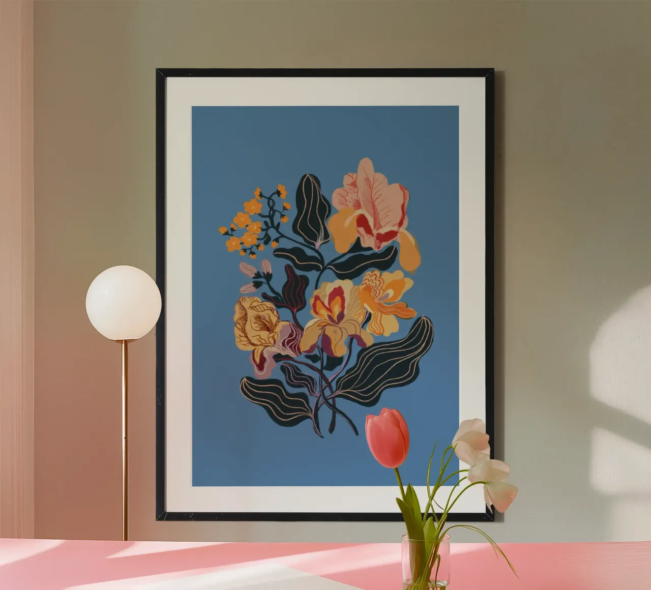 Blue iris poster by GigiRosado