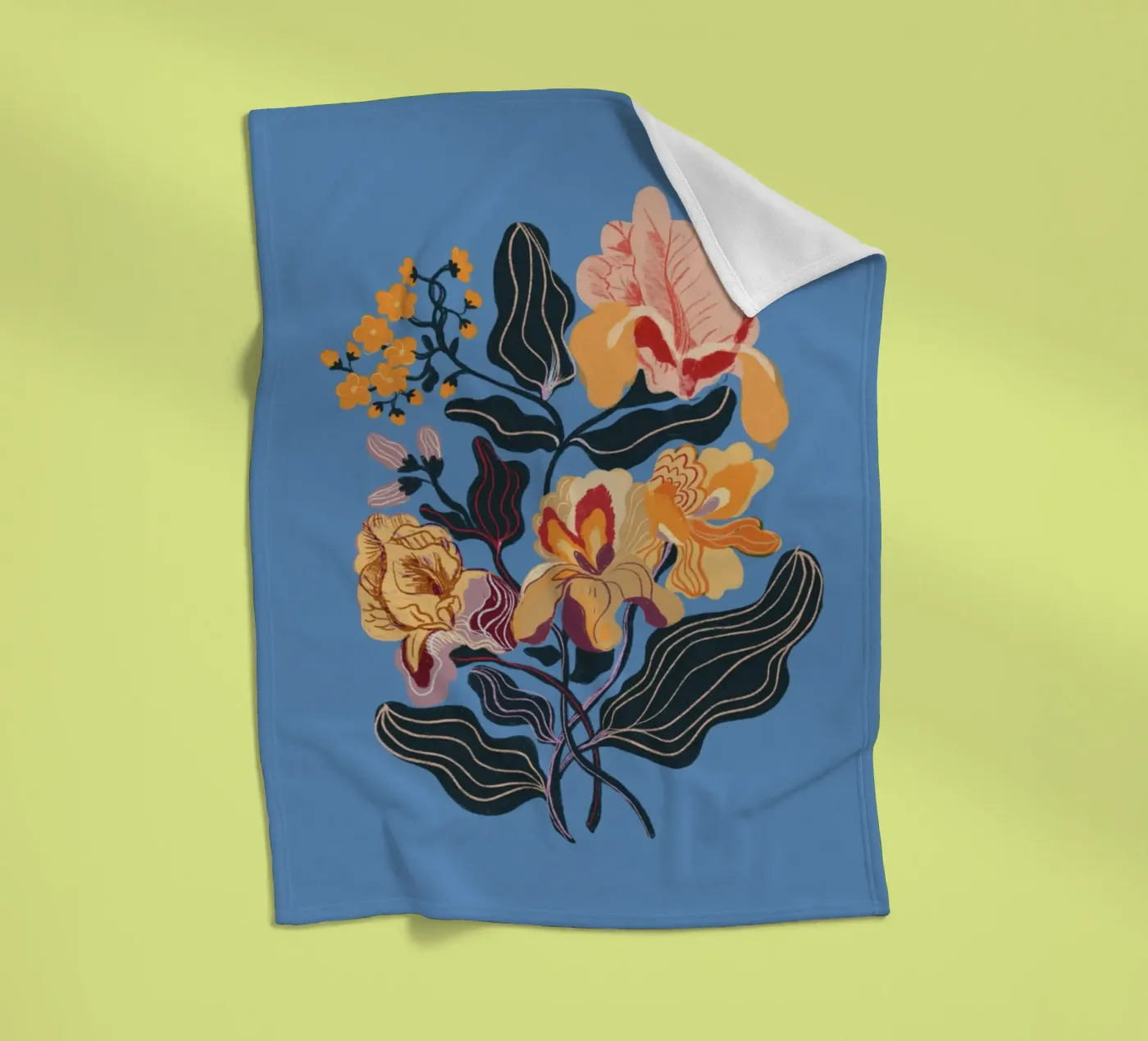 Blue iris Fleecedecke von GigiRosado