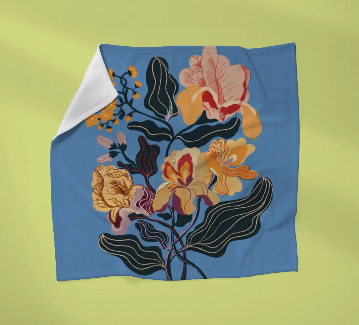 Blue iris Fleecedecke von GigiRosado