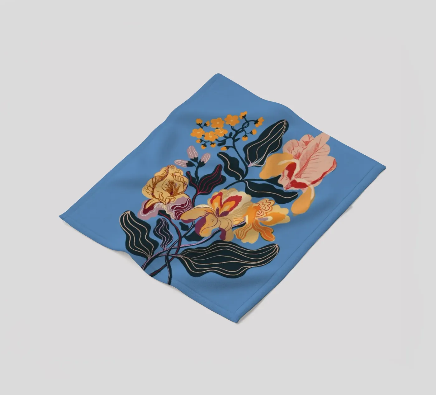 Blue iris Fleecedecke von GigiRosado