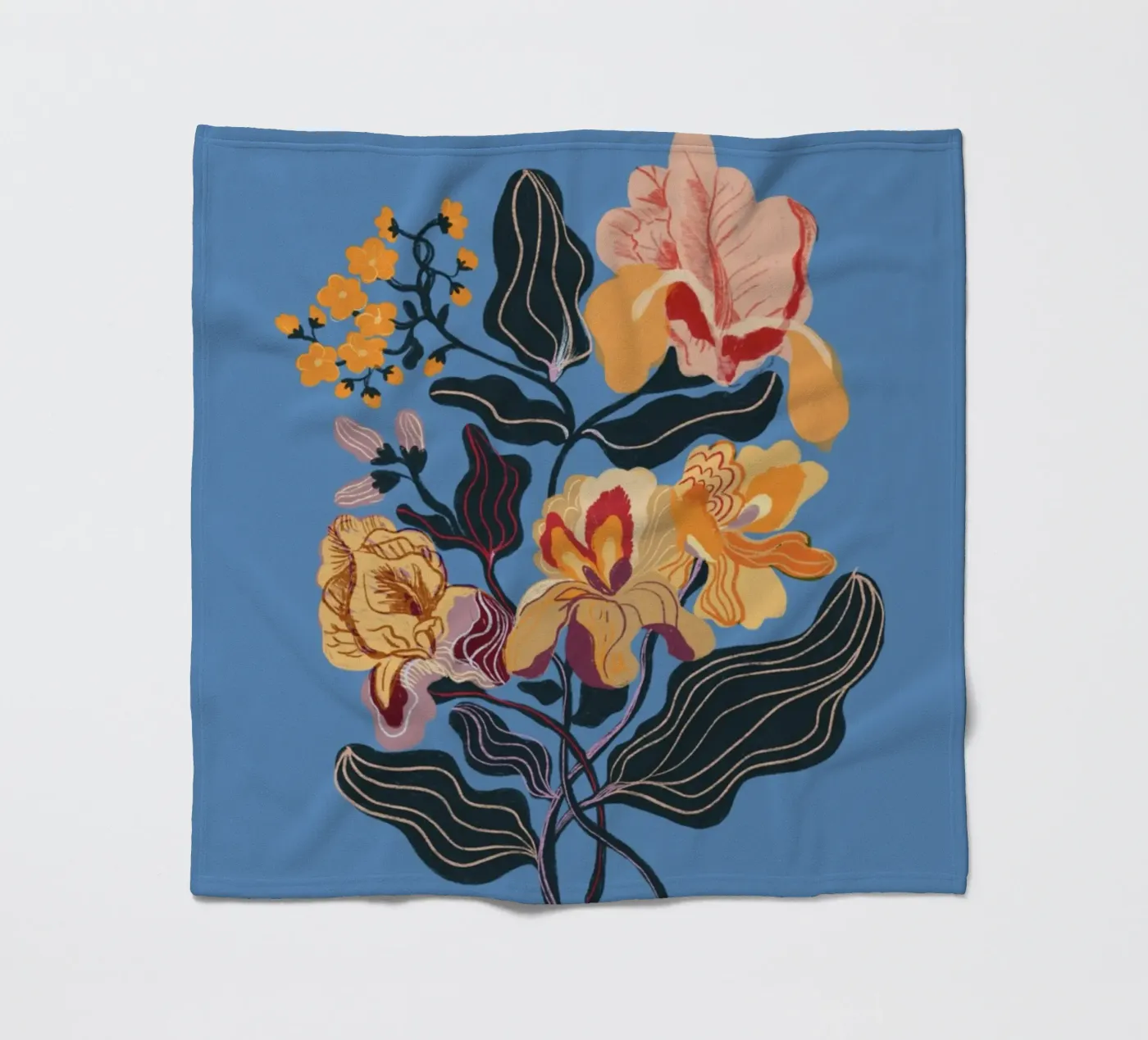 Blue iris Fleecedecke von GigiRosado