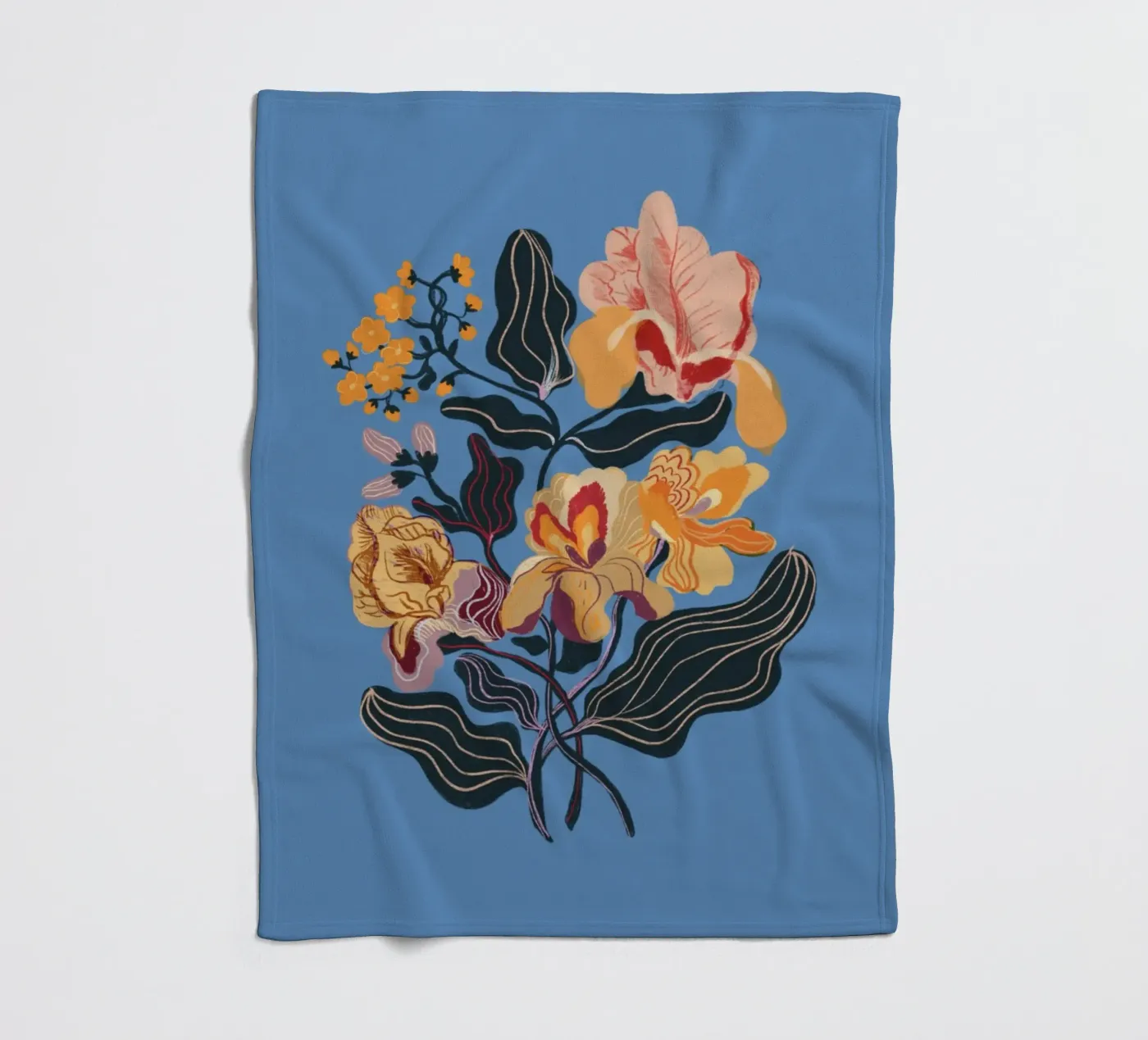 Blue iris Fleecedecke von GigiRosado