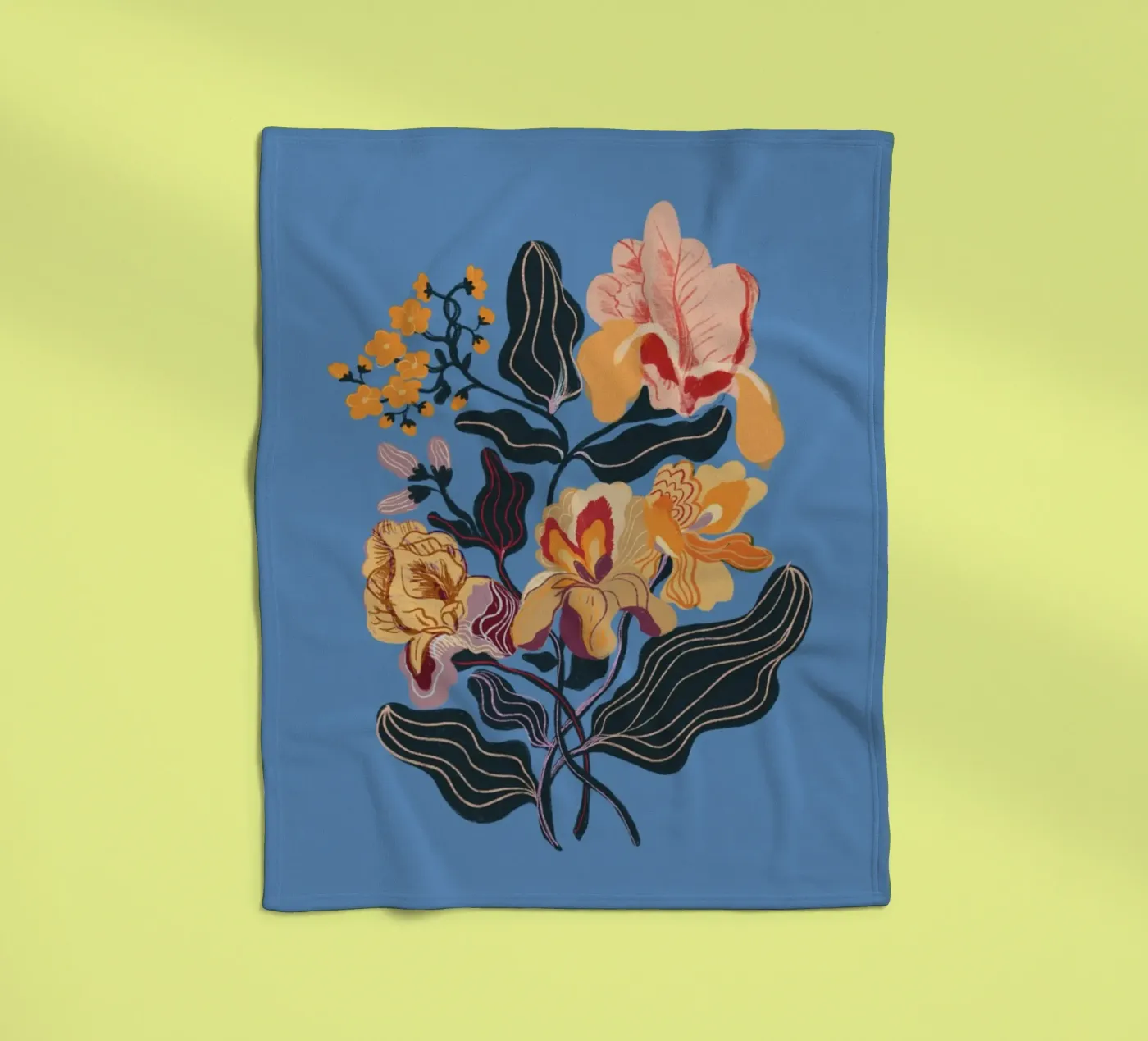 Blue iris Fleecedecke von GigiRosado