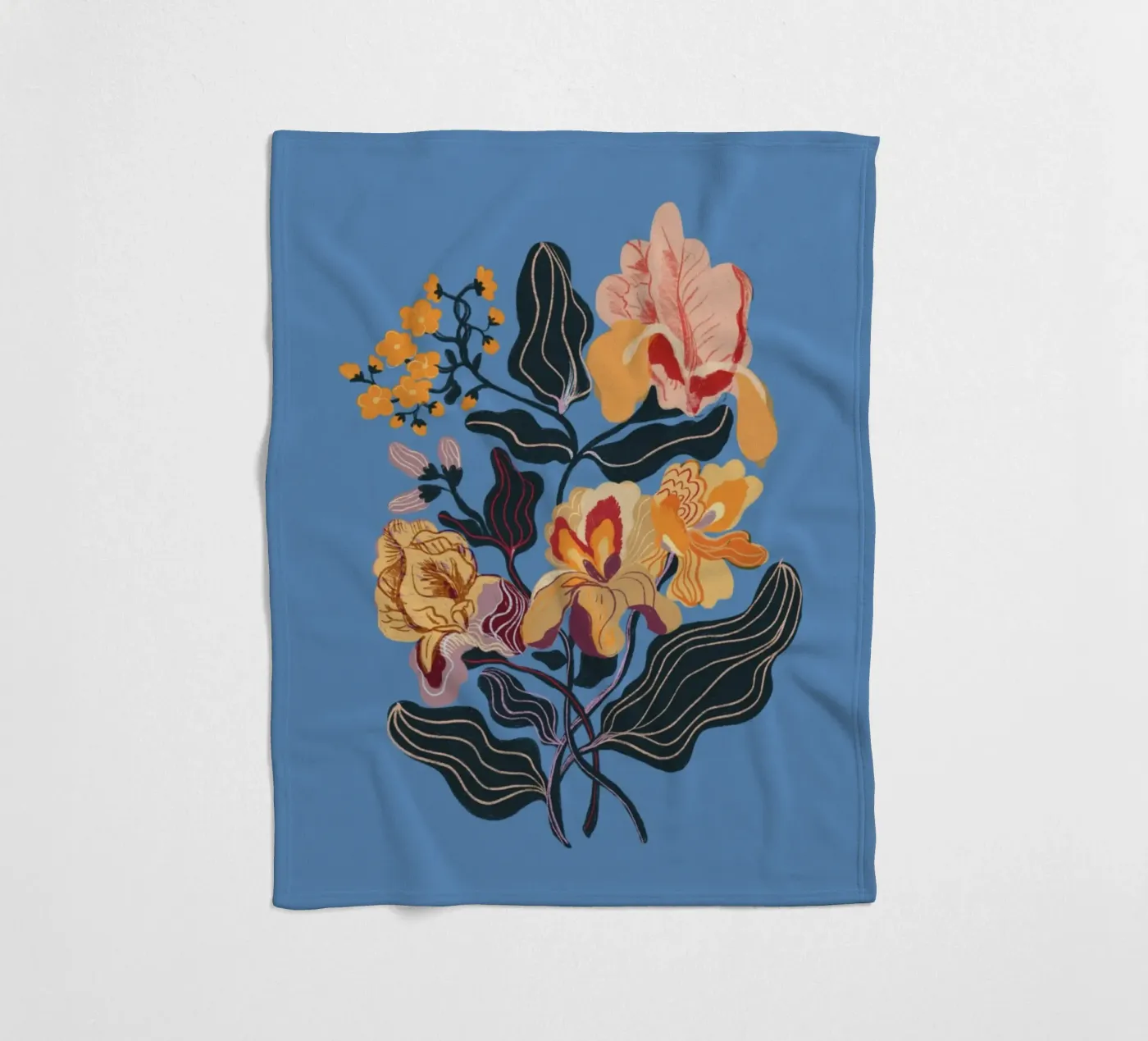 Blue iris Fleecedecke von GigiRosado