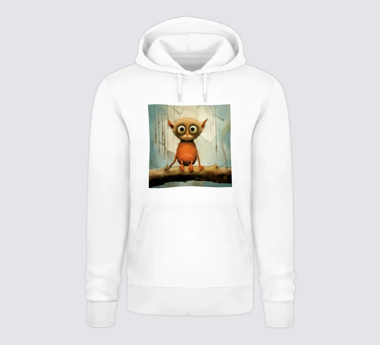 Tarsio minimo 2 felpa con cappuccio da Minimal Animal Art