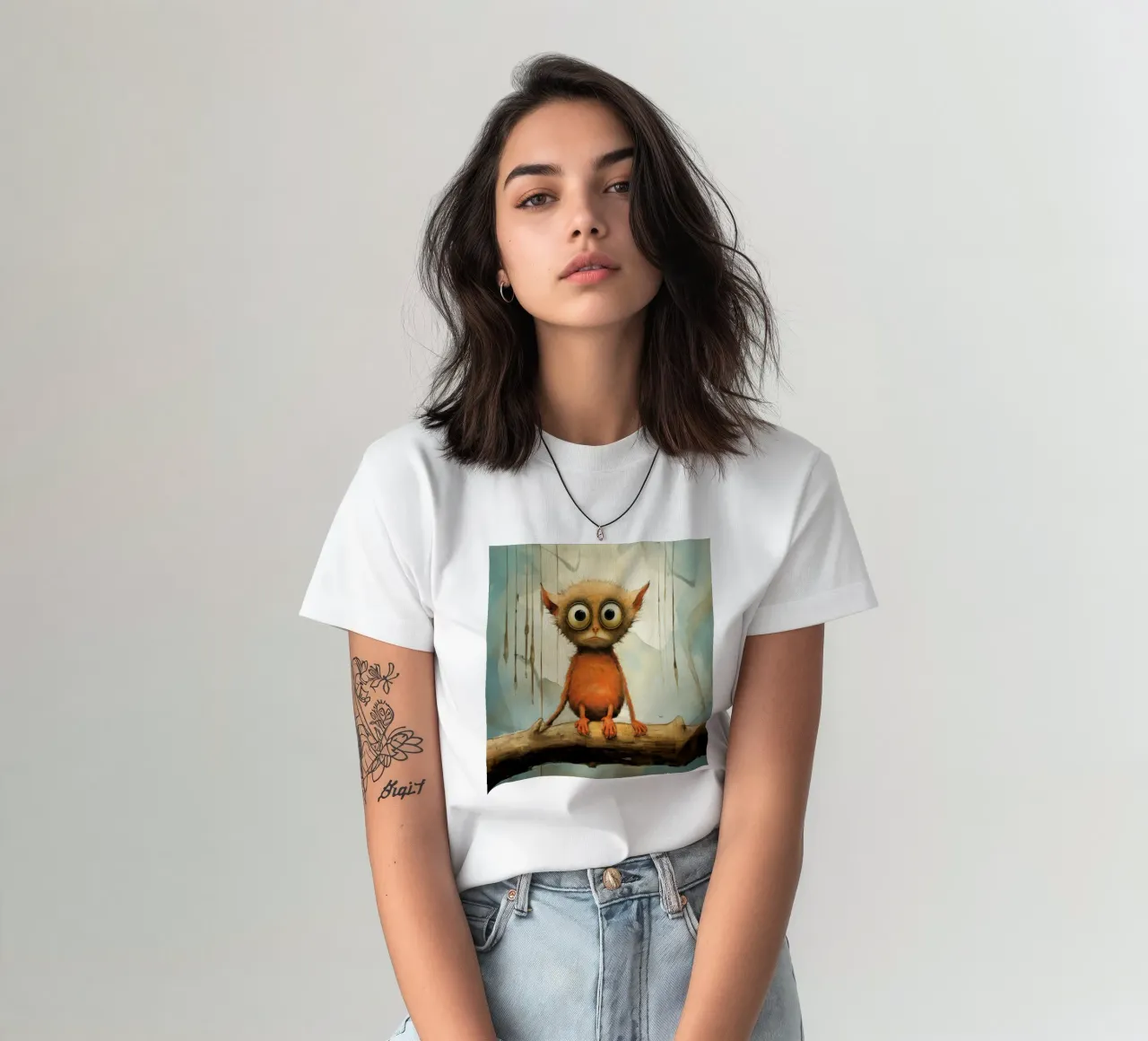 Tarsio minimo 2 t-shirt da Minimal Animal Art