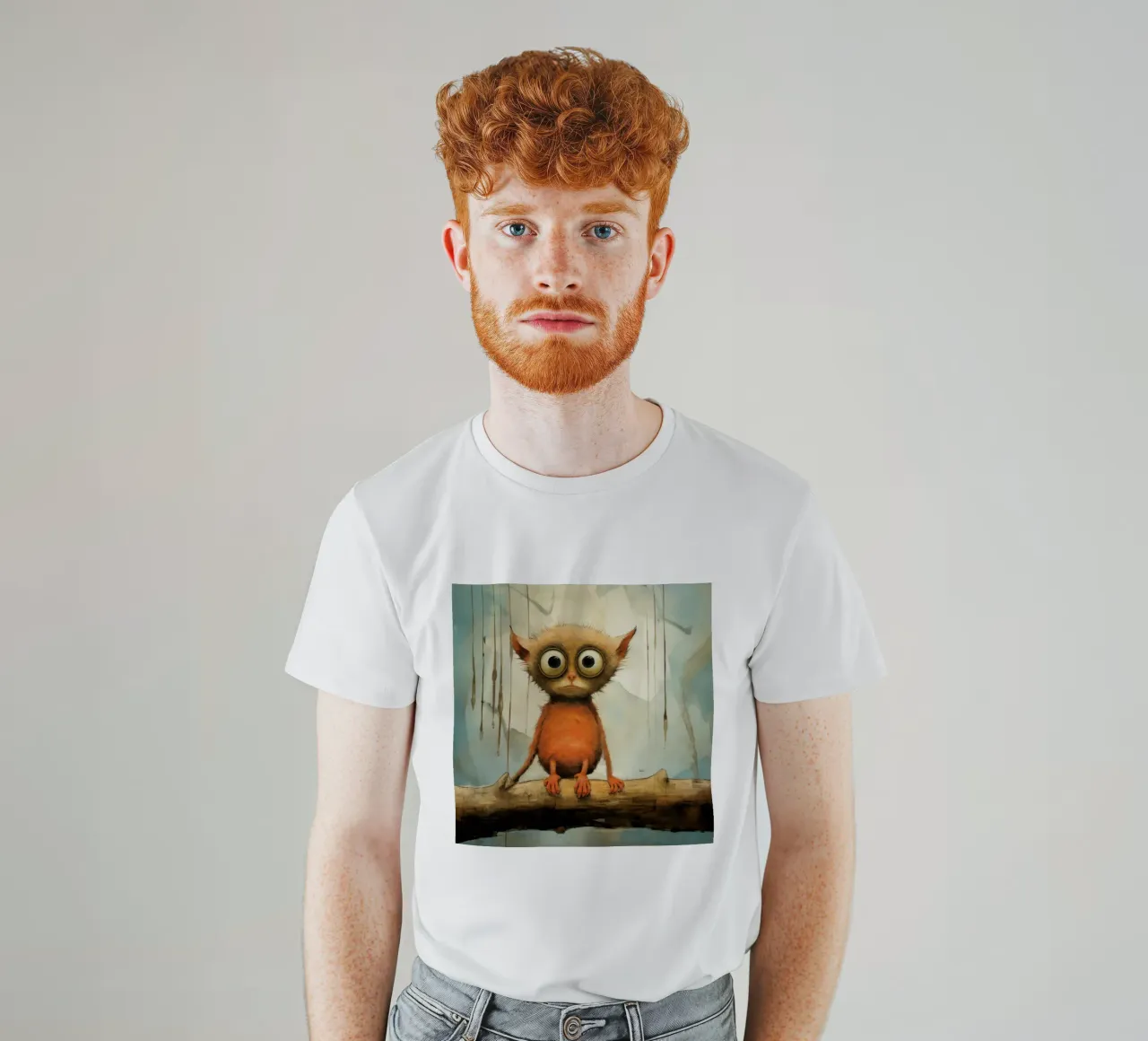 Tarsio minimo 2 t-shirt da Minimal Animal Art