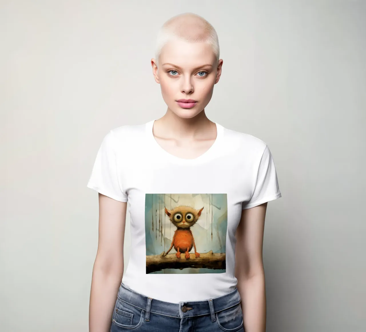 Tarsio minimo 2 t-shirt da donna da Minimal Animal Art