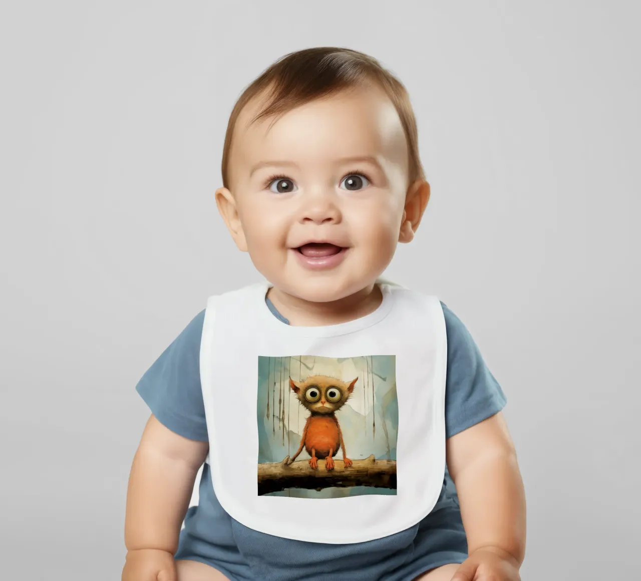 Tarsio minimo 2 bavaglino da Minimal Animal Art