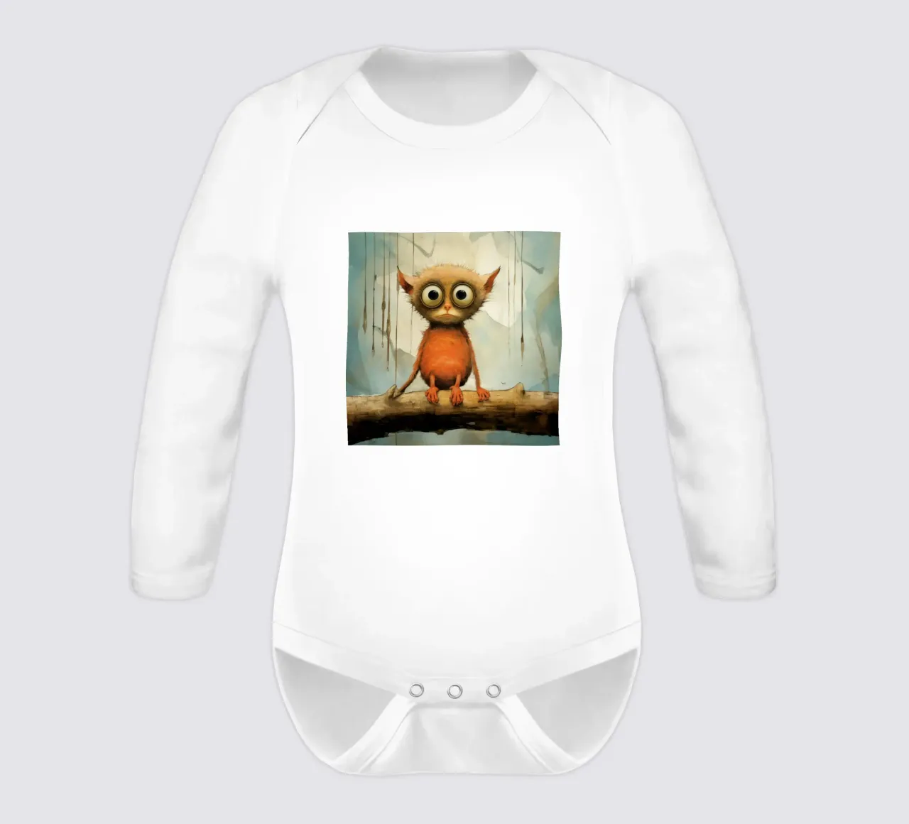 Tarsio minimo 2 body neonato maniche lunghe da Minimal Animal Art