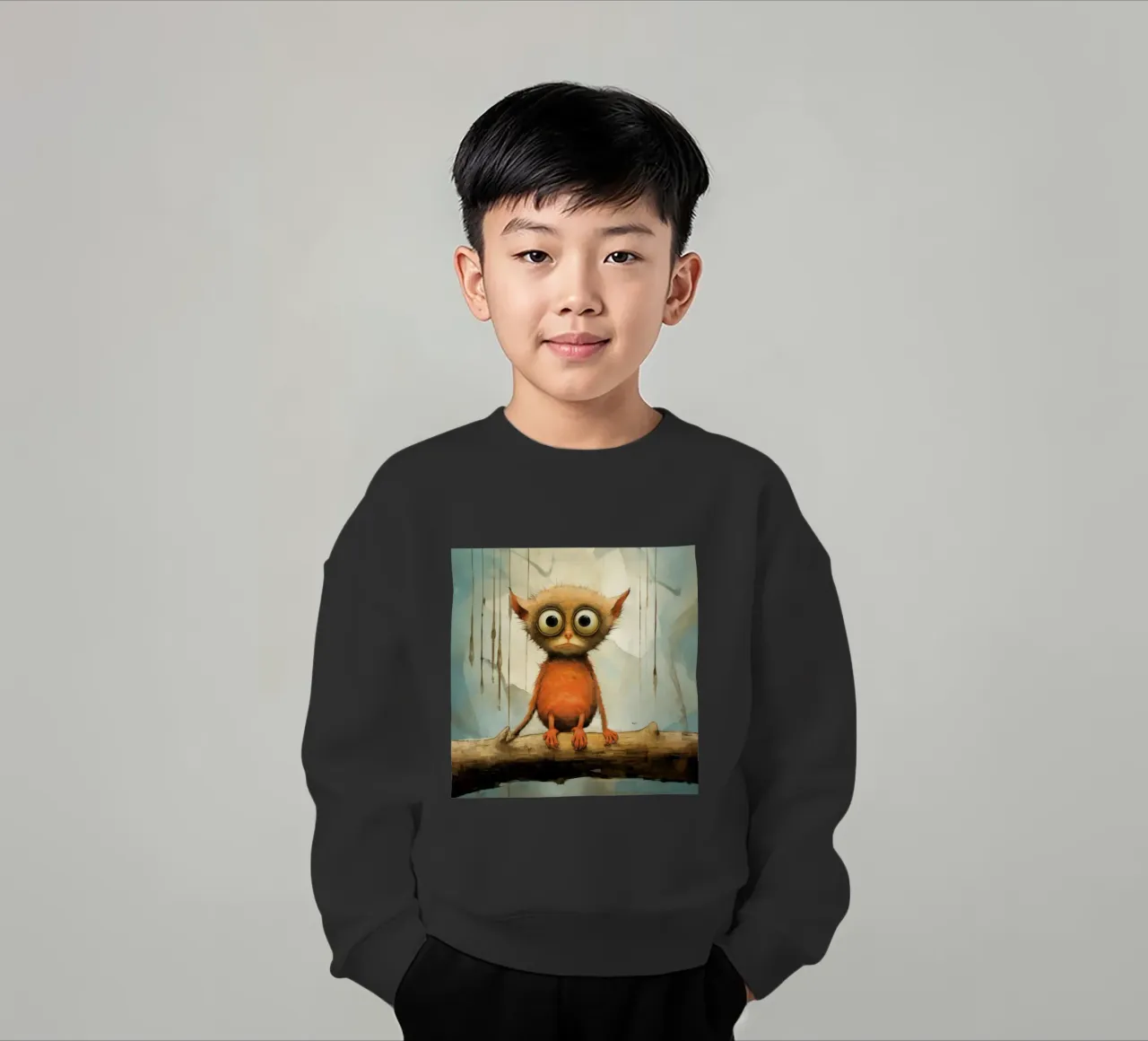 Tarsio minimo 2 felpa bambino da Minimal Animal Art