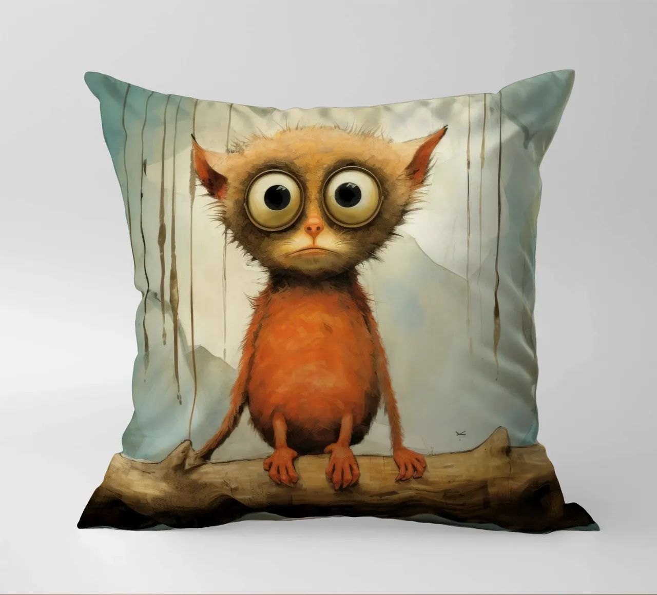 Tarsio minimo 2 cuscino da Minimal Animal Art