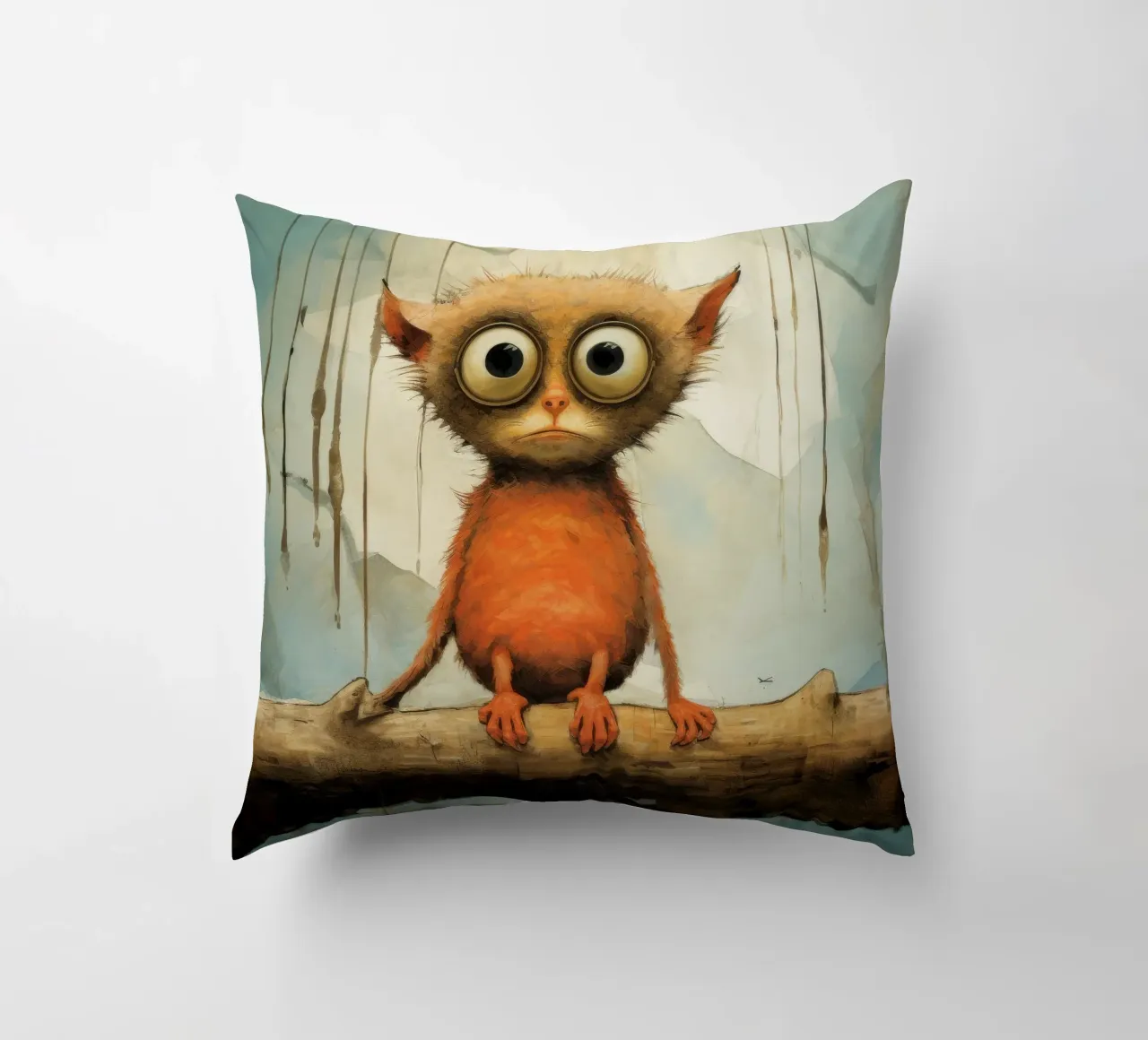 Tarsio minimo 2 cuscino da Minimal Animal Art