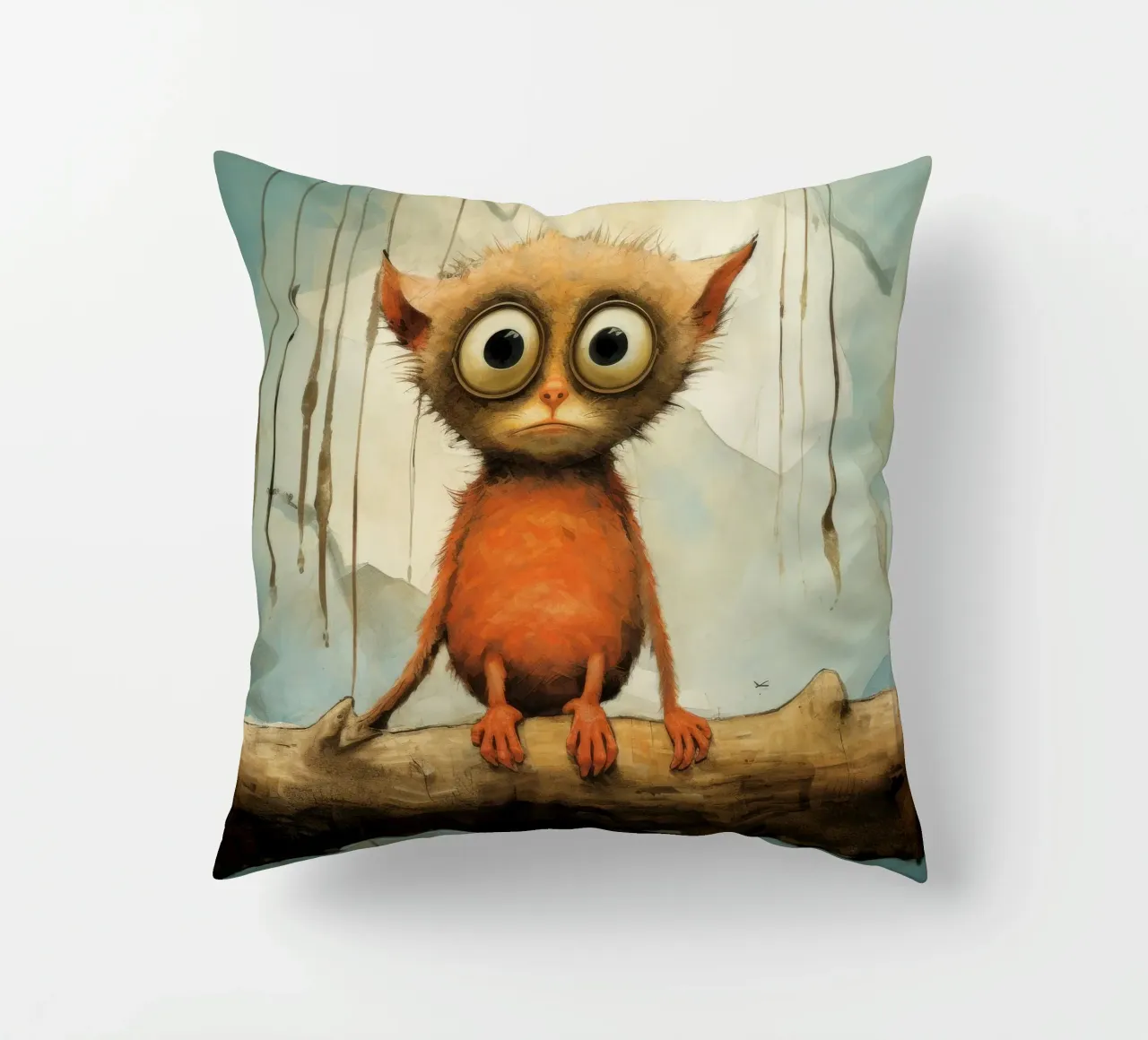 Tarsio minimo 2 cuscino da Minimal Animal Art