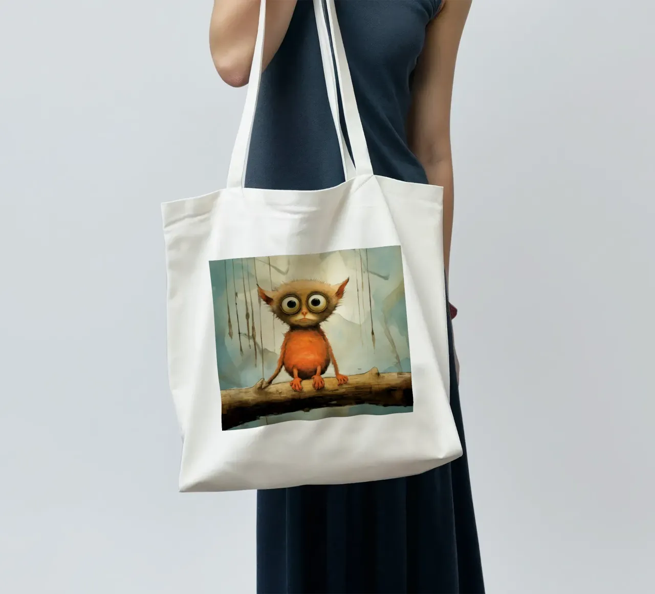 Tarsio minimo 2 borsa in juta da Minimal Animal Art