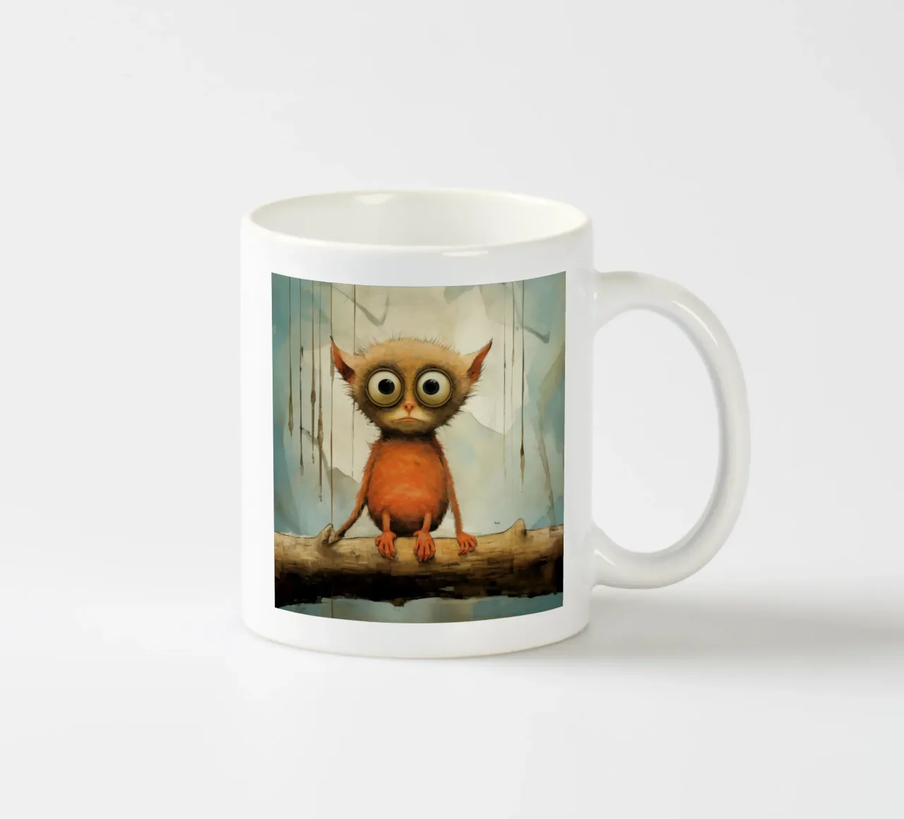 Tarsio minimo 2 tazza in ceramica da Minimal Animal Art