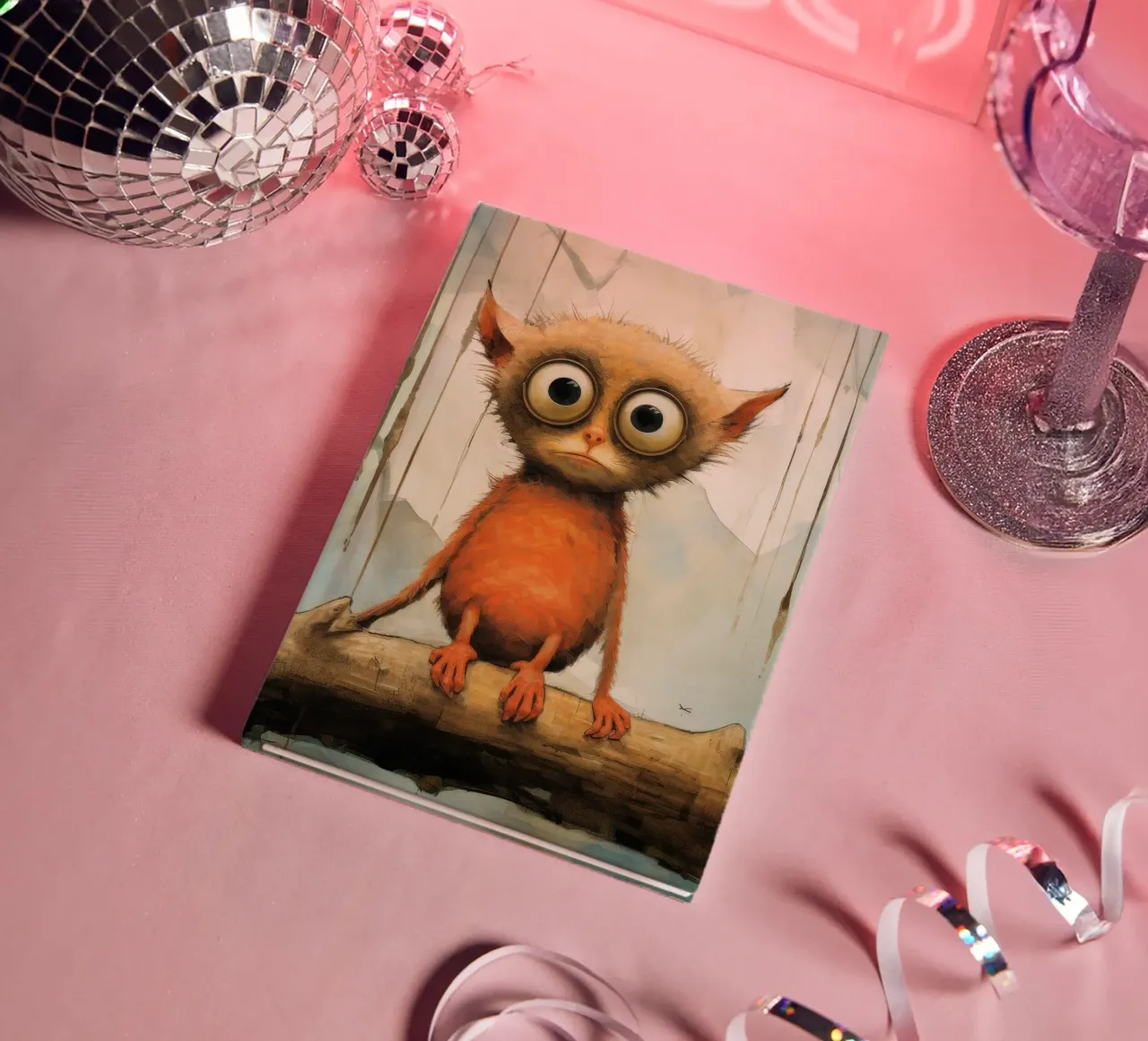 Minimal Tarsier 2 notebook by Minimal Animal Art