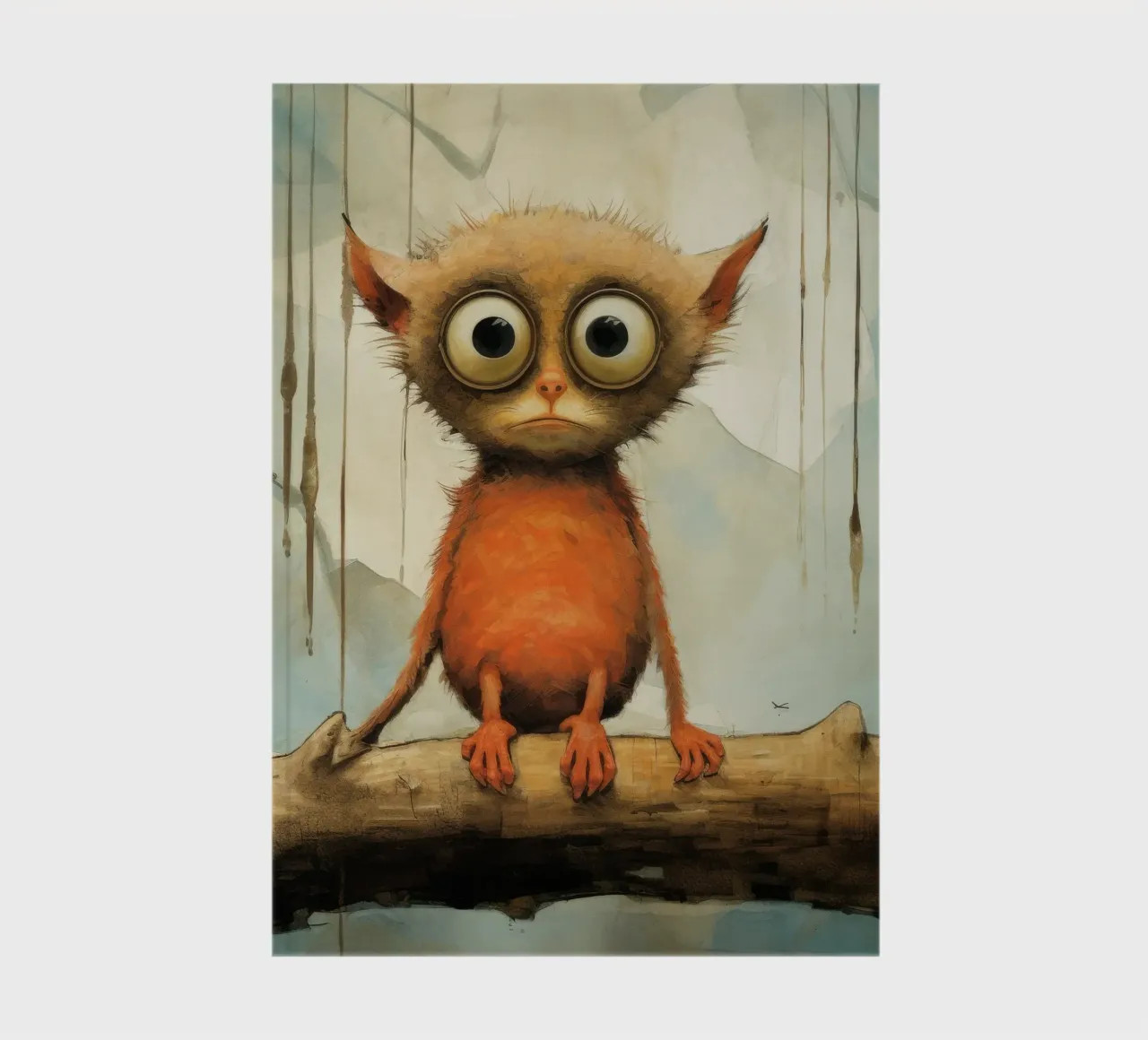 Minimal Tarsier 2 notebook by Minimal Animal Art