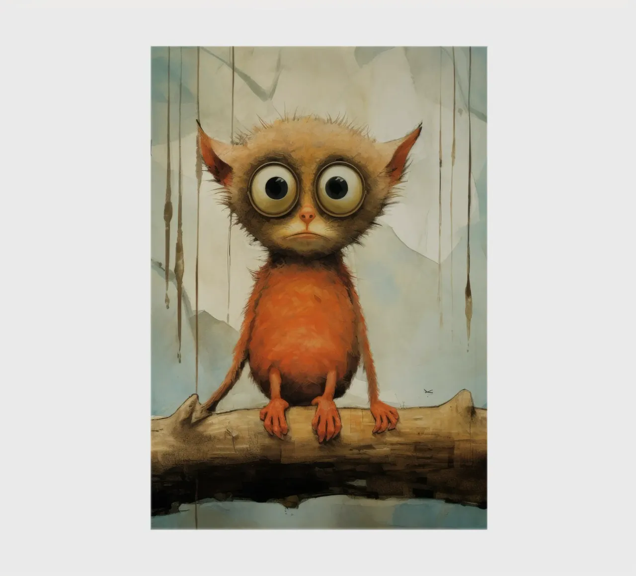 Minimal Tarsier 2 notebook by Minimal Animal Art