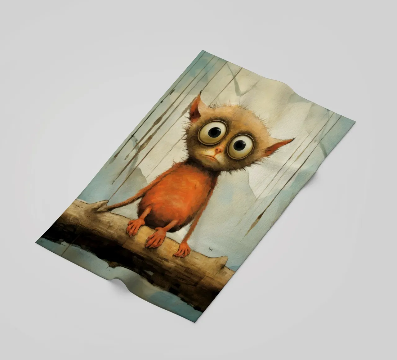 Tarsio minimo 2 telo mare da Minimal Animal Art