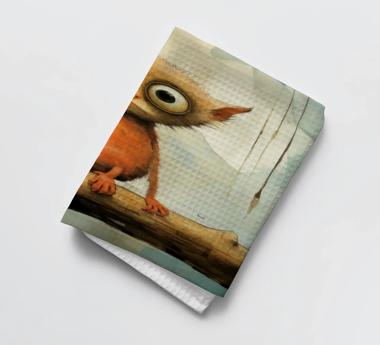 Tarsio minimo 2 canovaccio da cucina da Minimal Animal Art