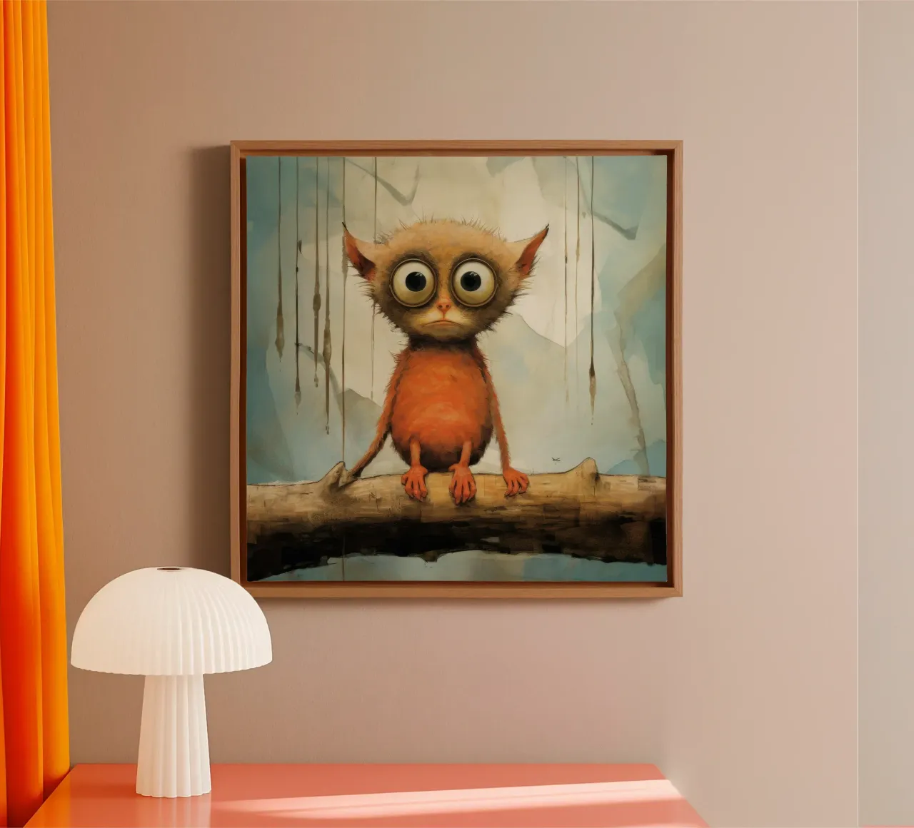 Tarsio minimo 2 tela da Minimal Animal Art