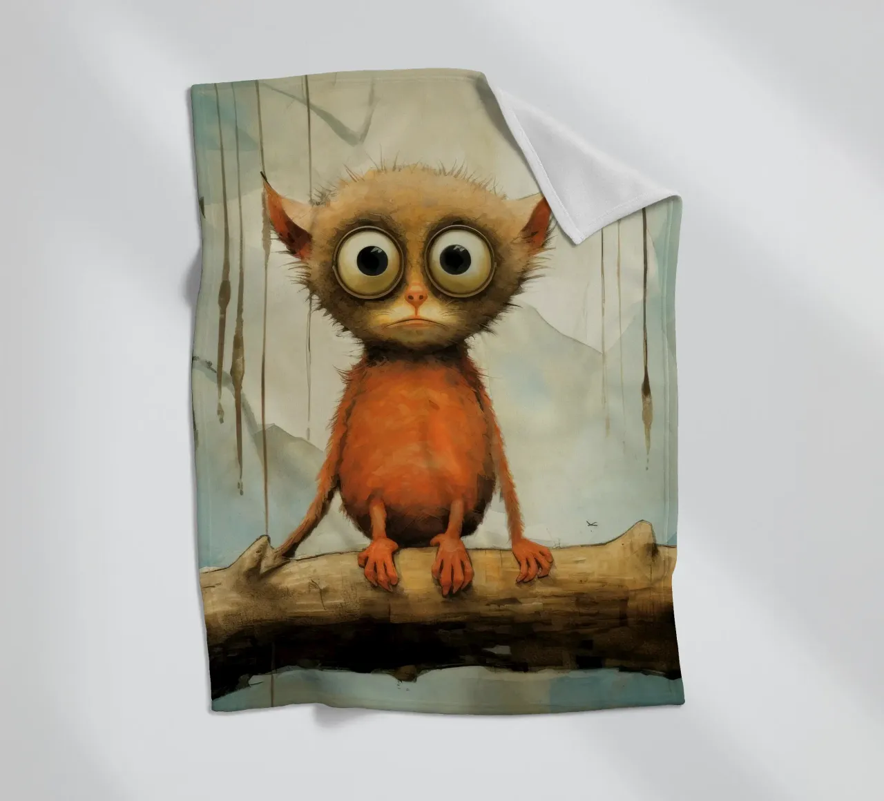 Tarsio minimo 2 coperta in pile da Minimal Animal Art