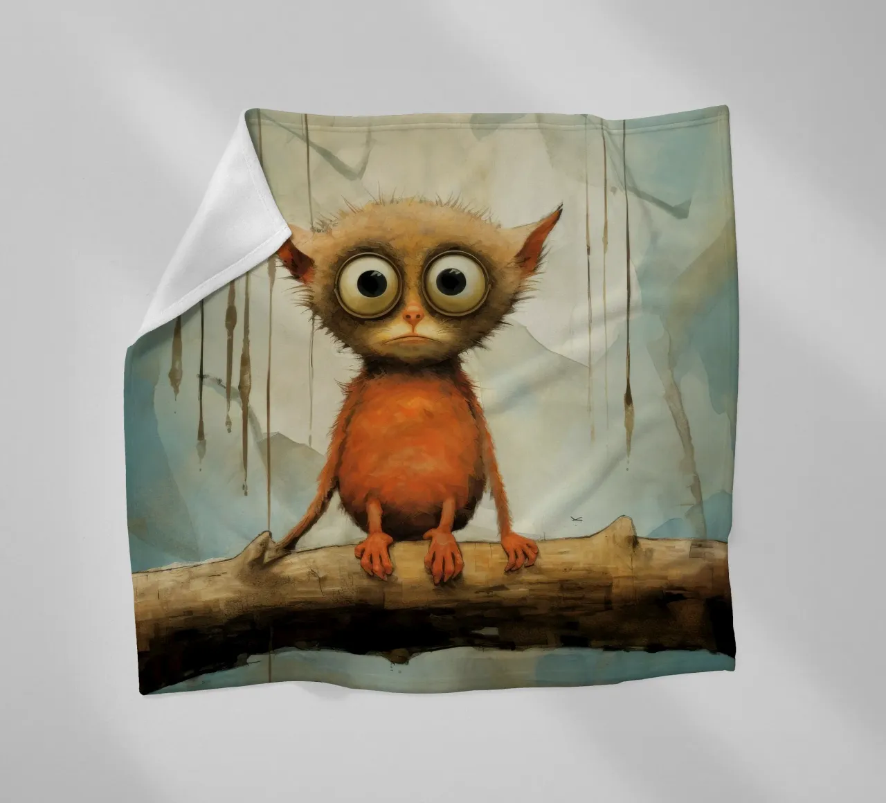 Tarsio minimo 2 coperta in pile da Minimal Animal Art