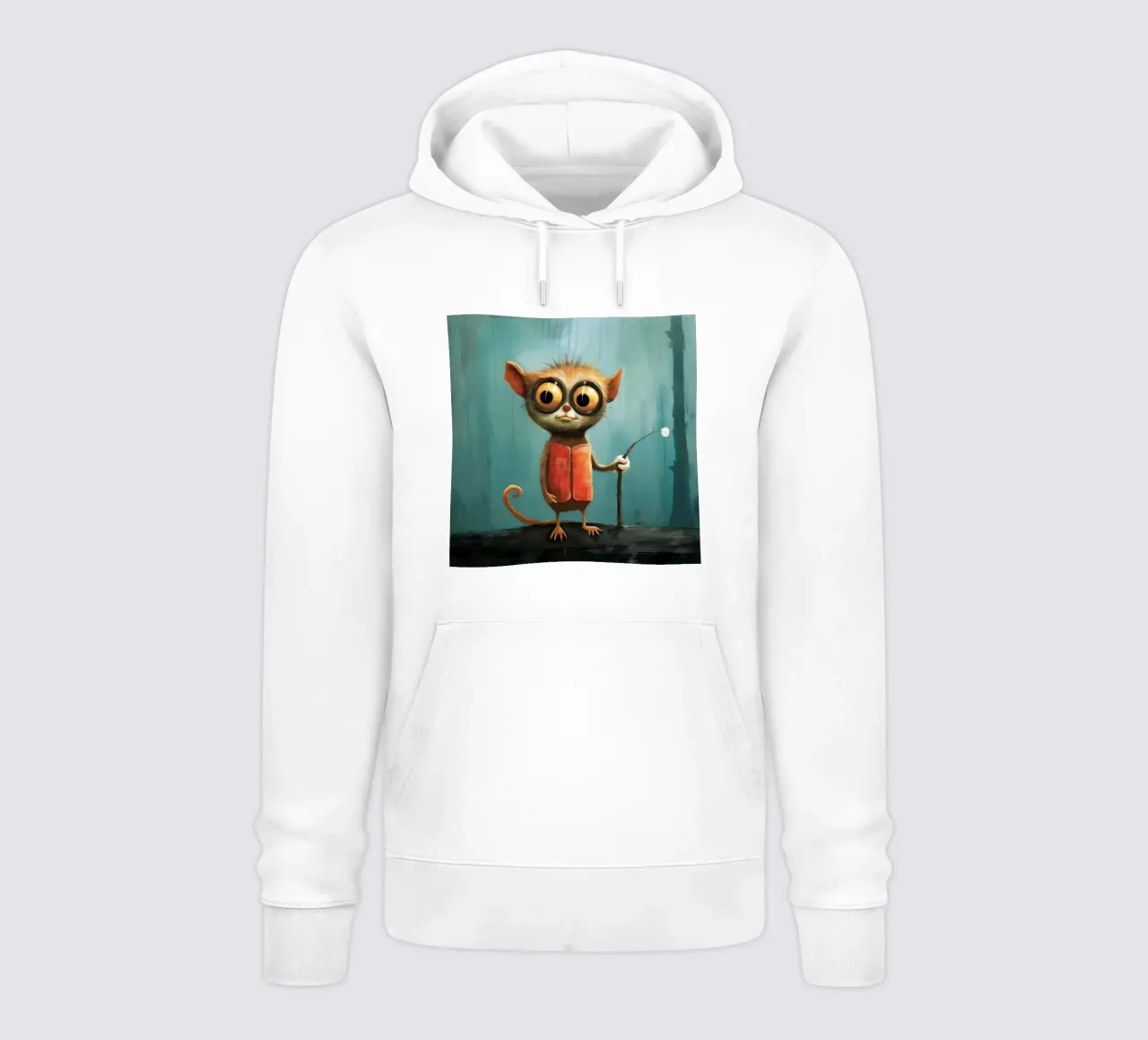Minimal Tarsier 3 felpa con cappuccio da Minimal Animal Art
