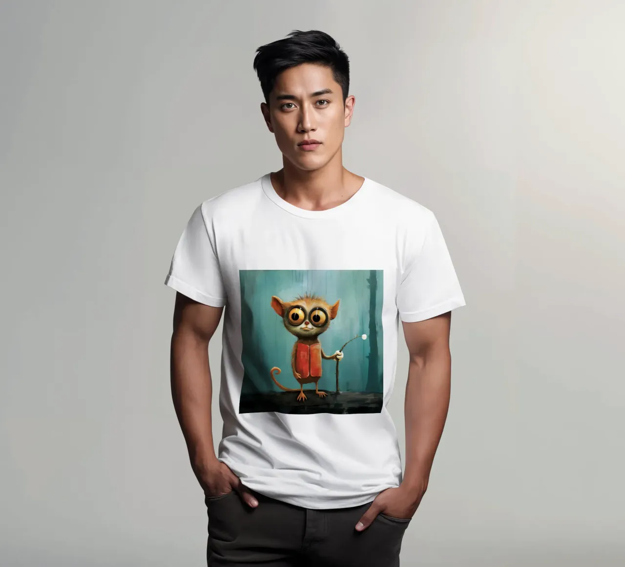 Minimal Tarsier 3 t-shirt da Minimal Animal Art