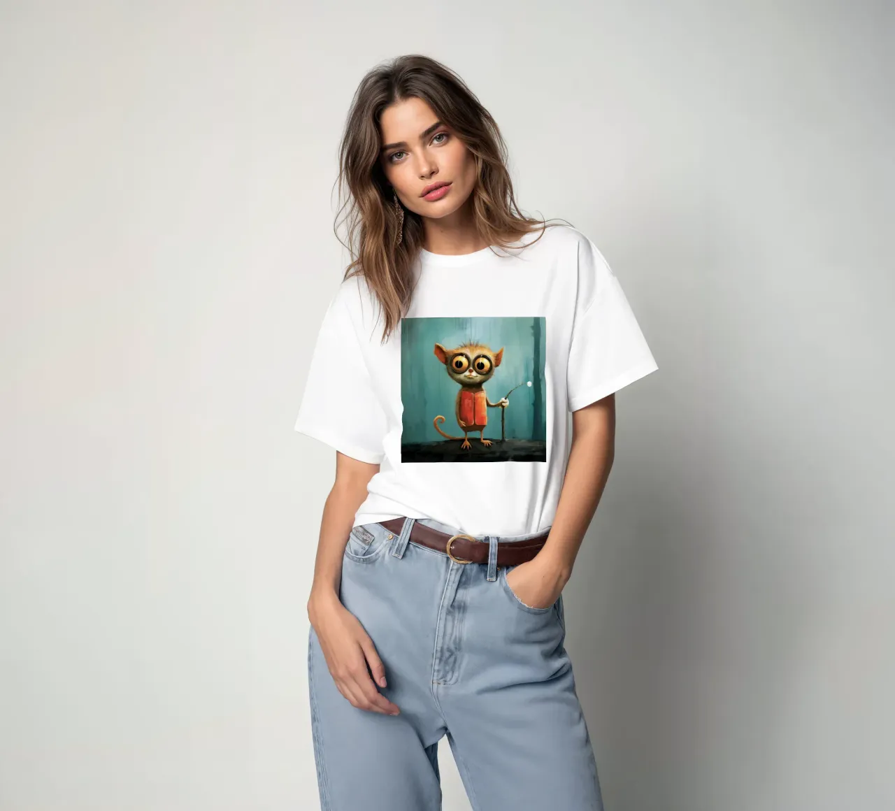 Minimal Tarsier 3 t-shirt da Minimal Animal Art