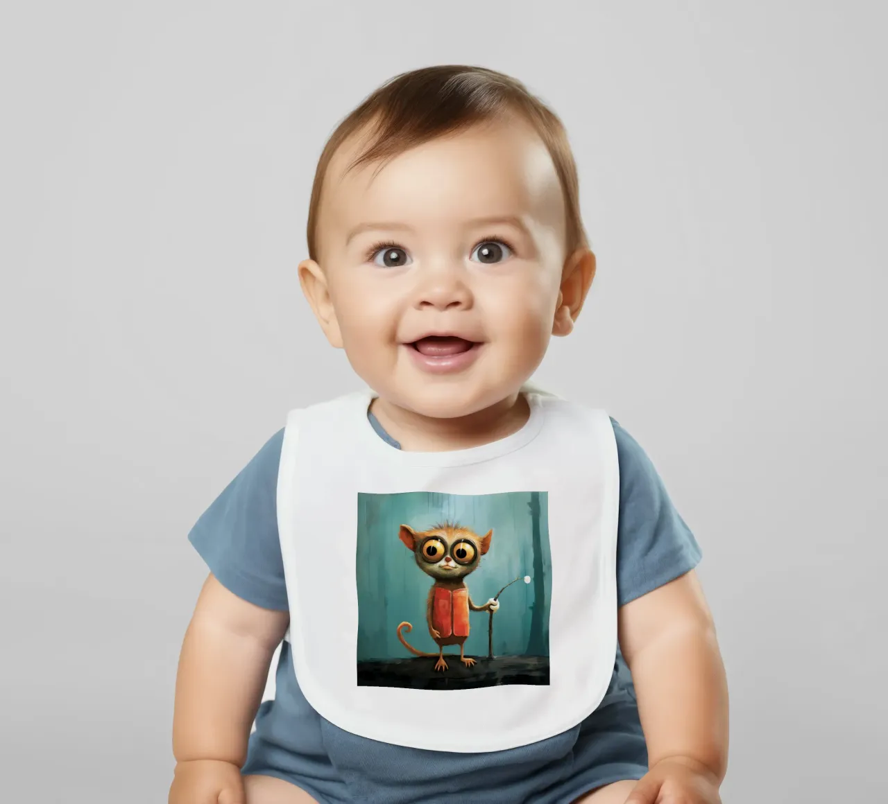 Minimal Tarsier 3 bavaglino da Minimal Animal Art