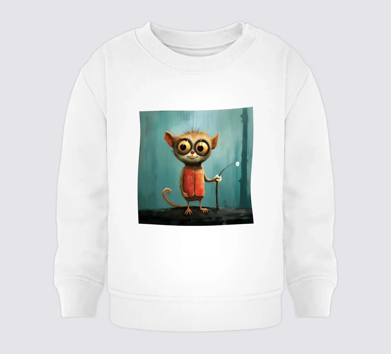 Minimal Tarsier 3 felpa neonato da Minimal Animal Art