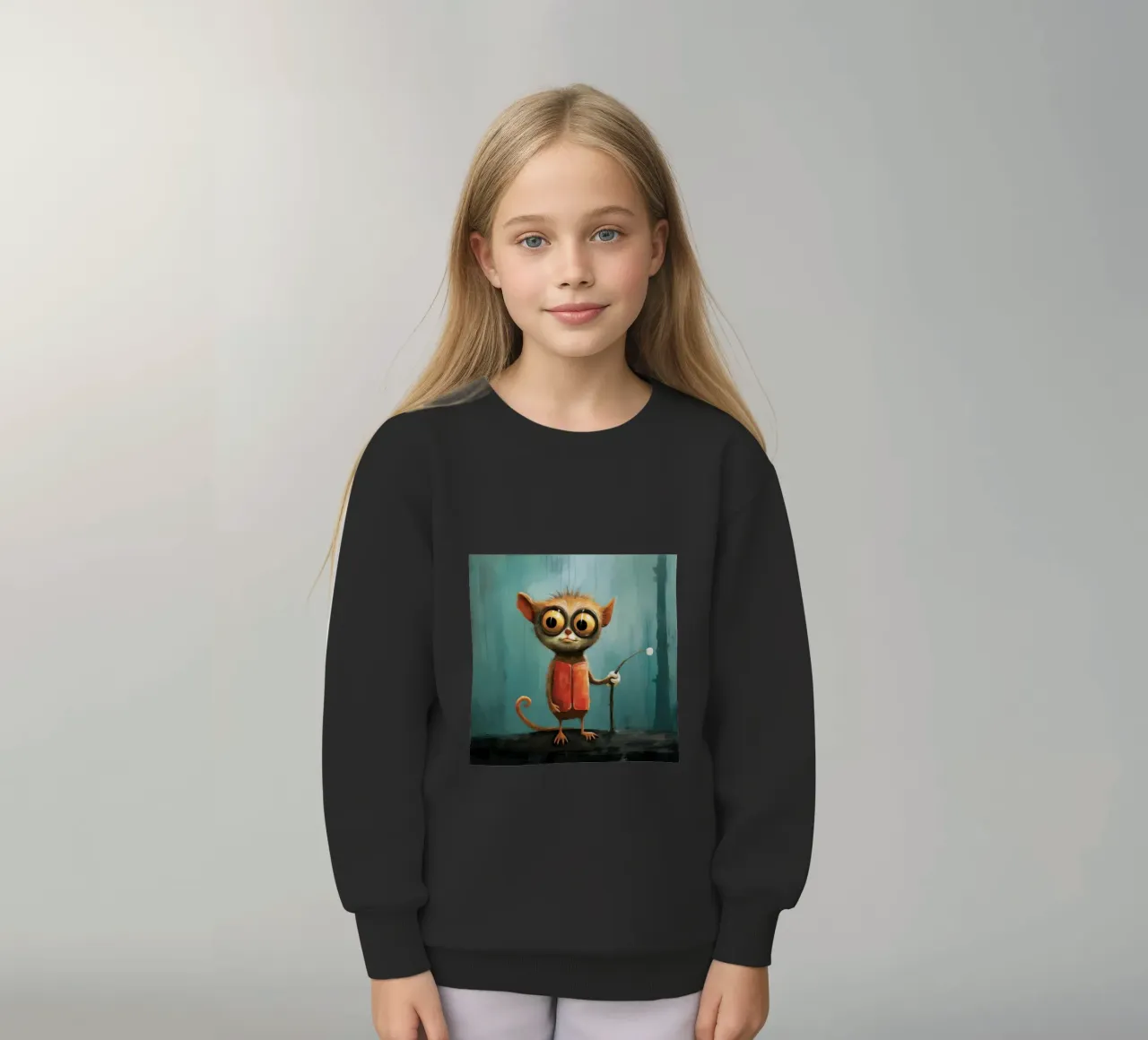 Minimal Tarsier 3 felpa bambino da Minimal Animal Art