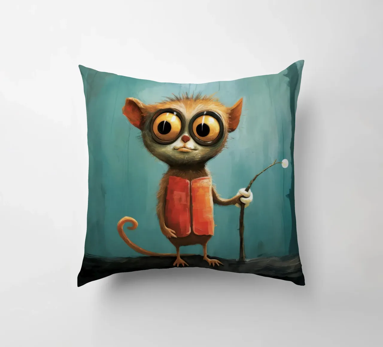 Minimal Tarsier 3 cuscino da Minimal Animal Art