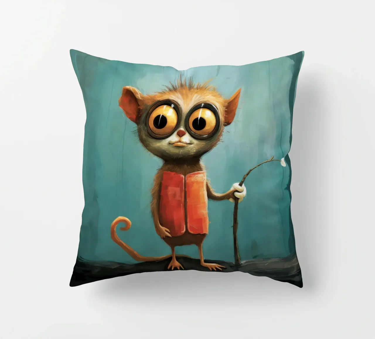 Minimal Tarsier 3 cuscino da Minimal Animal Art