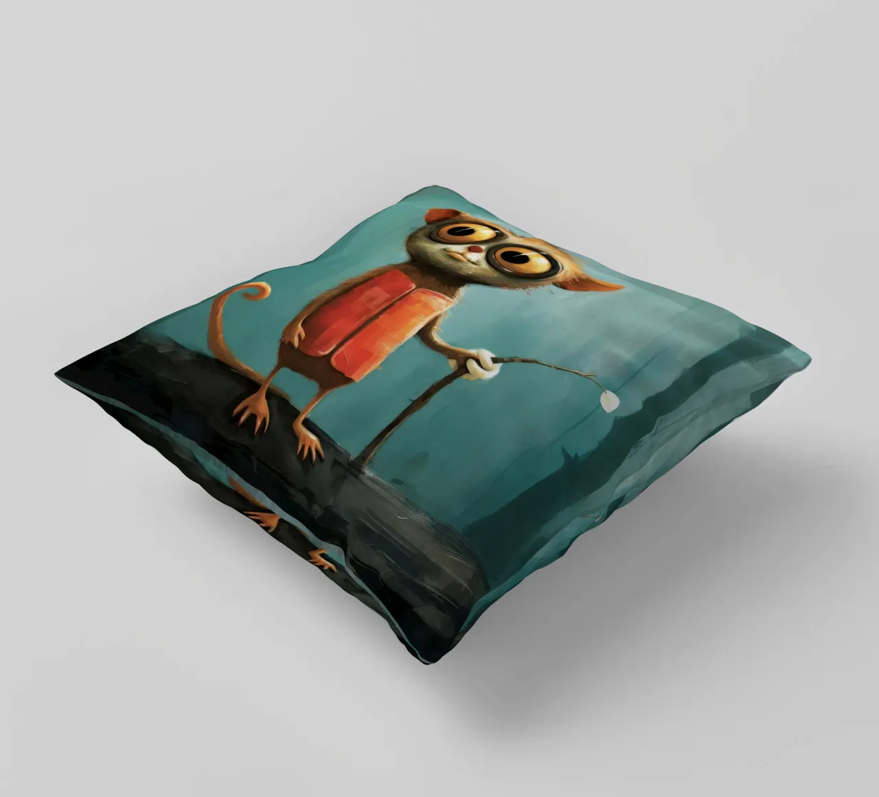 Minimal Tarsier 3 cuscino da Minimal Animal Art