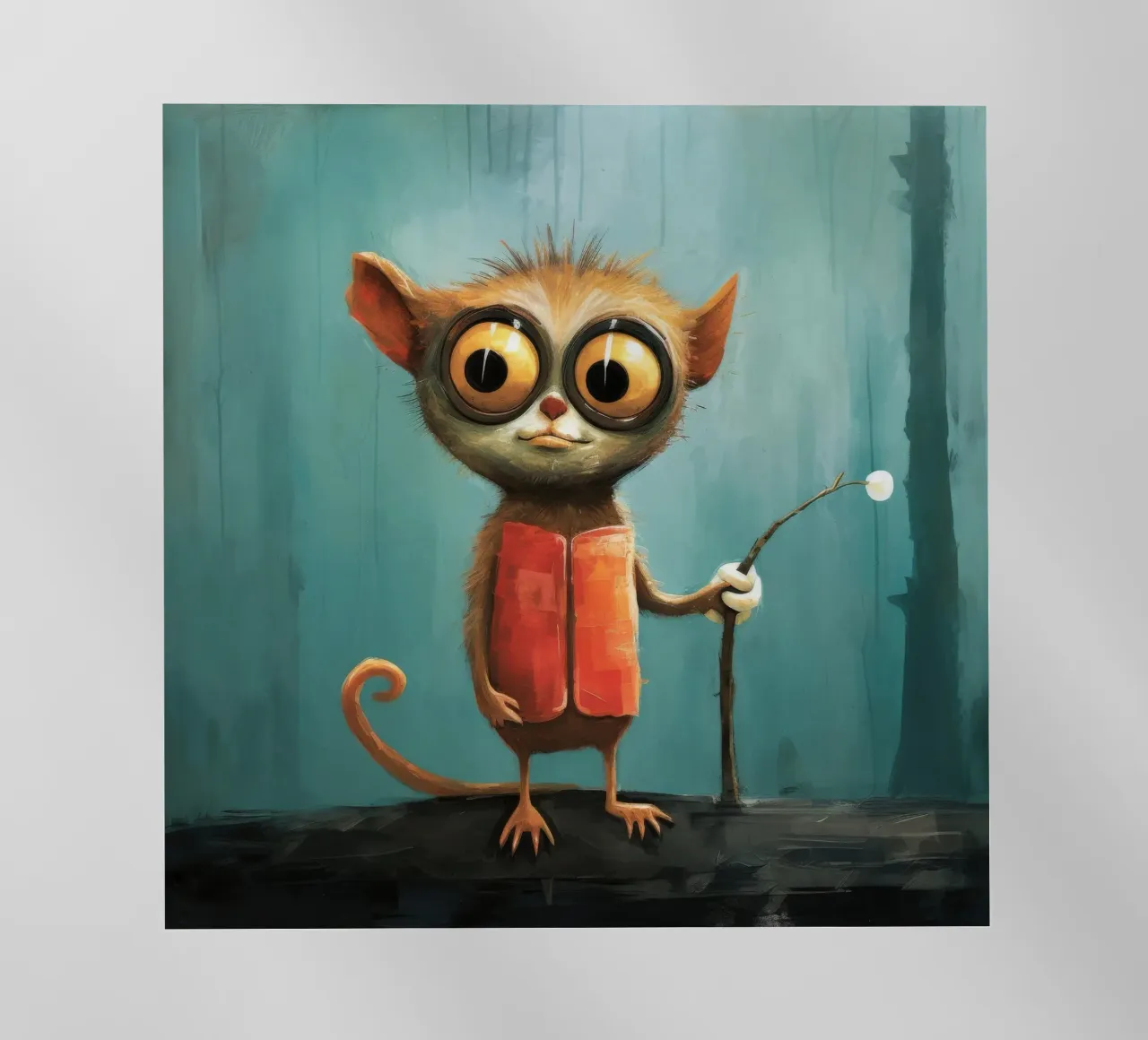 Minimal Tarsier 3 pellicola backlit da Minimal Animal Art