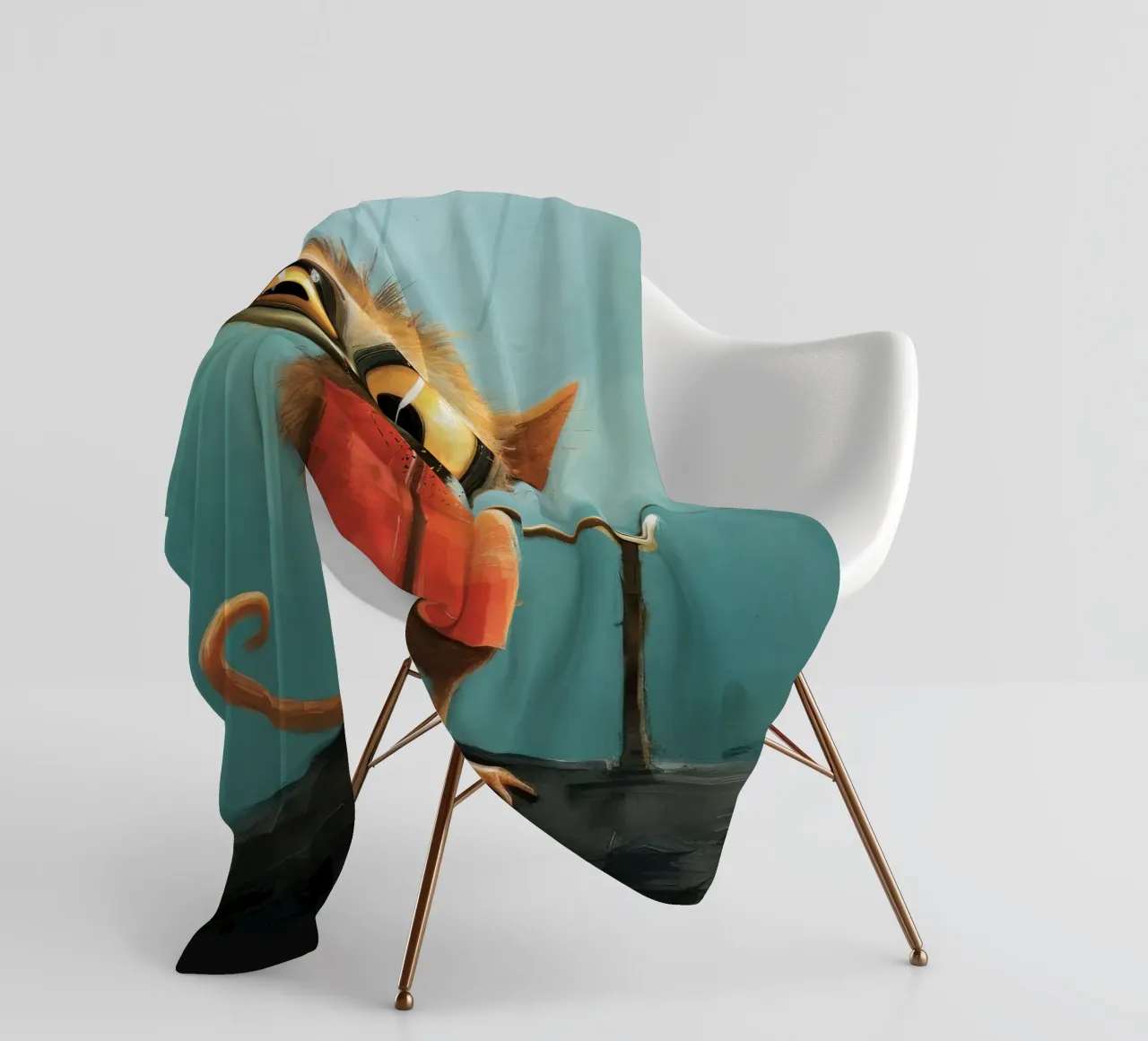 Minimal Tarsier 3 coperta in pile da Minimal Animal Art