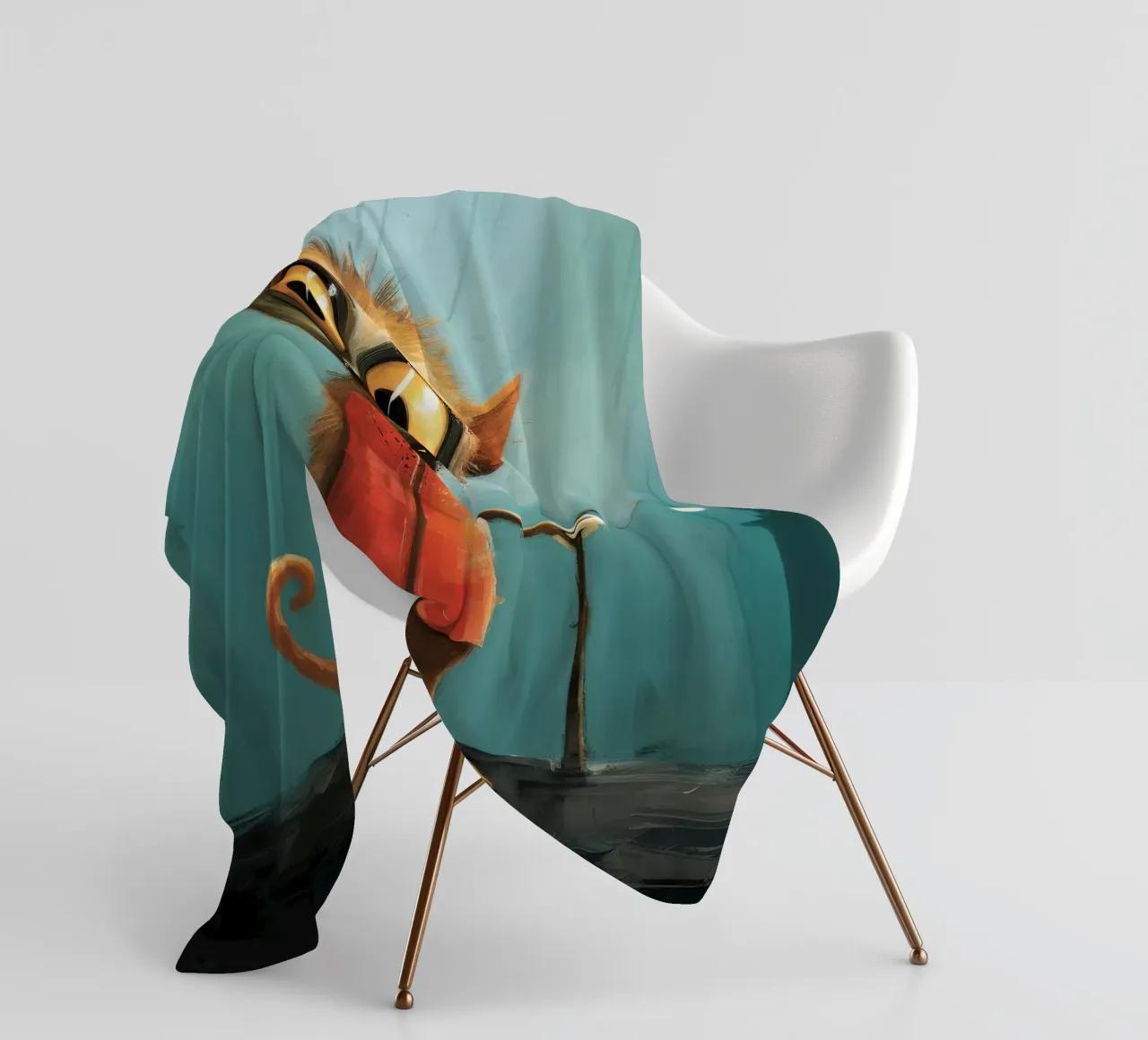 Minimal Tarsier 3 coperta in pile da Minimal Animal Art